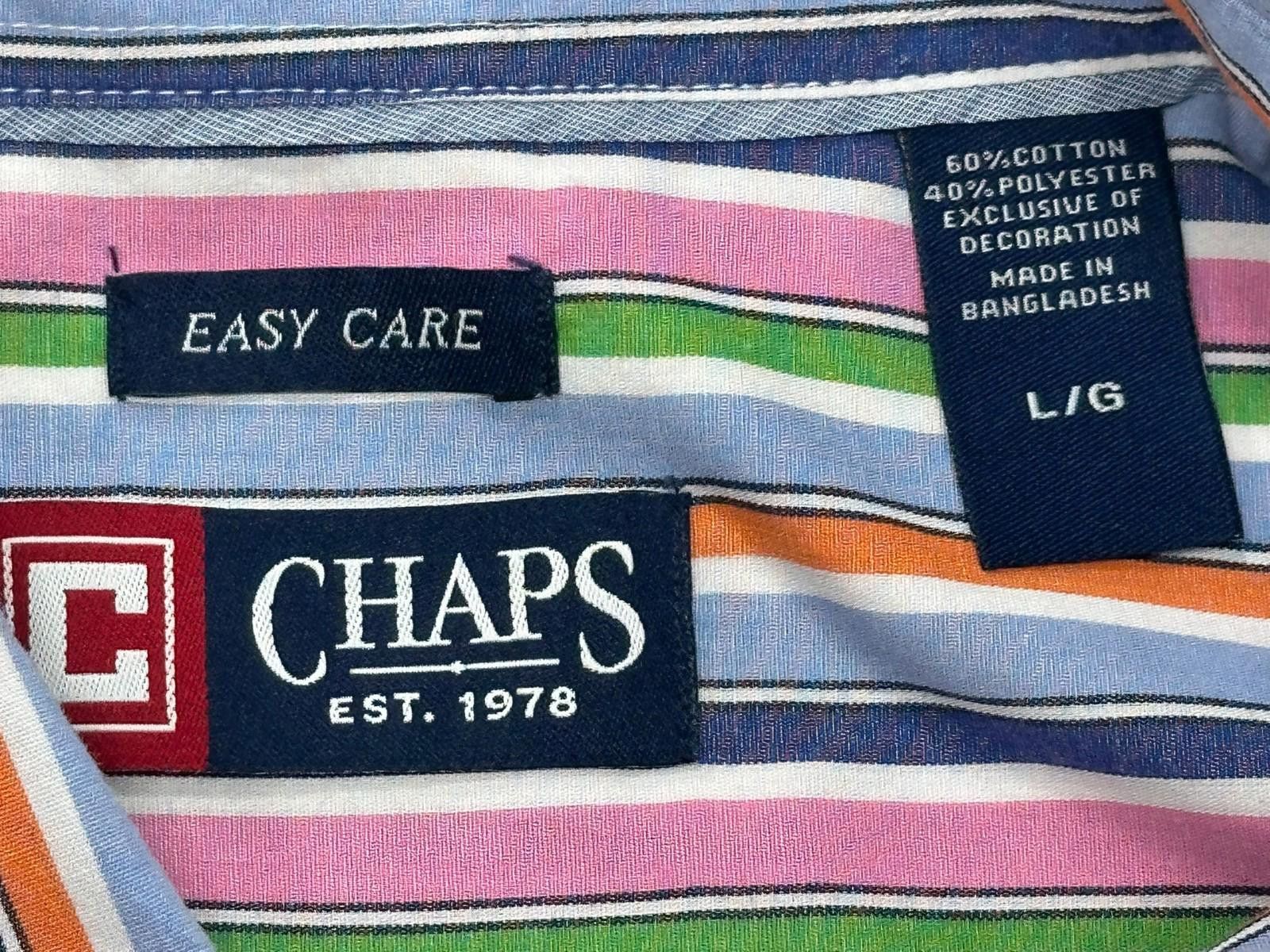 Chaps Ralph Lauren Chaps Easy Care Cotton Blend Oxford Mens Large Size US L / EU 52-54 / 3 - 3 Thumbnail