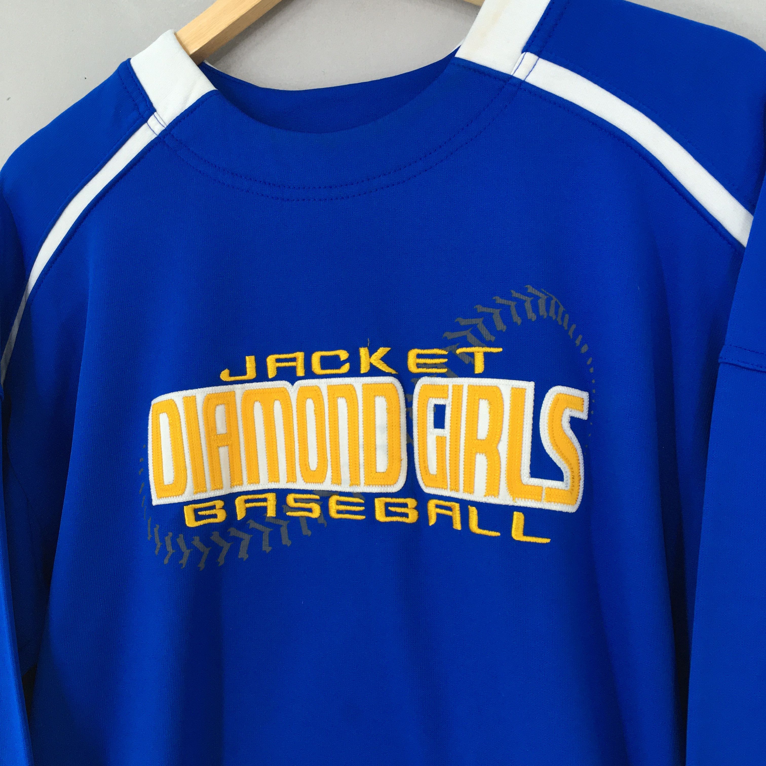 MLB Vintage Diamond Girls Baseball Blue Sweatshirt Large Size US L / EU 52-54 / 3 - 4 Thumbnail