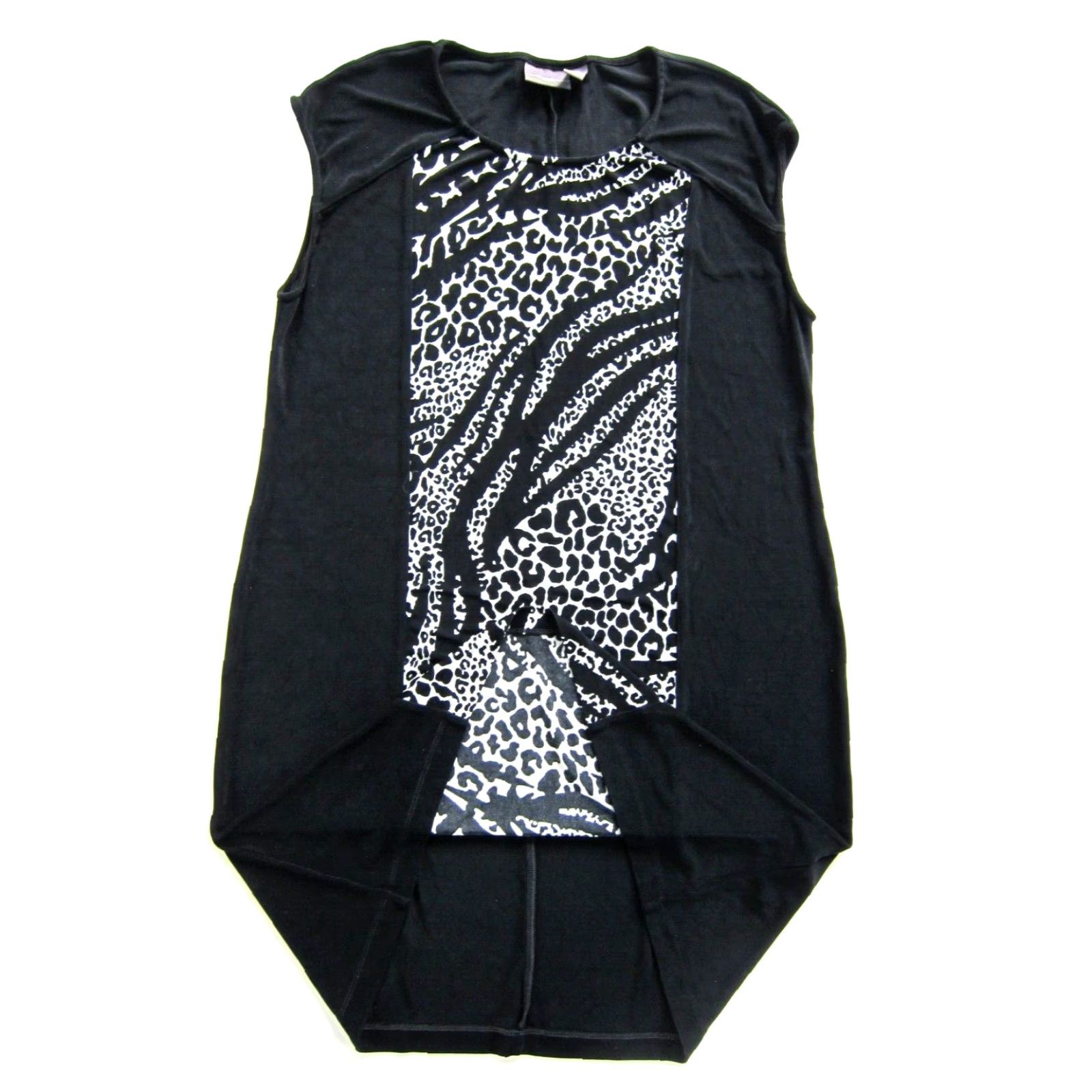 Vintage Chico's Travelers Black Cheetah Print Stretch Cap Tunic Sleeve Shift Dress XL Women Size XL / US 12-14 / IT 48-50 - 5 Thumbnail