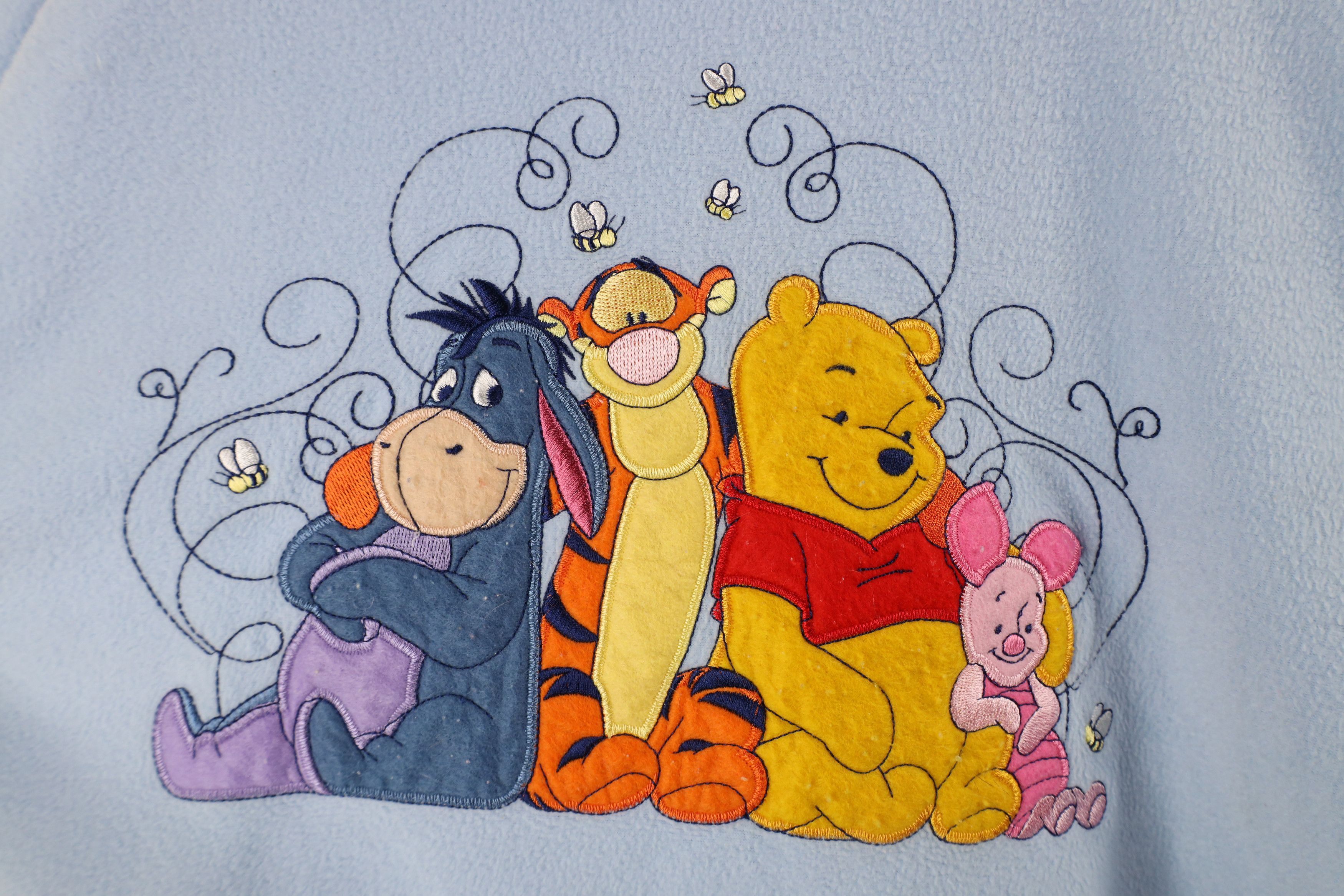Disney × Vintage Vintage 90s Disney Winnie the Pooh Full Zip Hoodie Carolina Size 3XL / US 20-22 - 10 Thumbnail