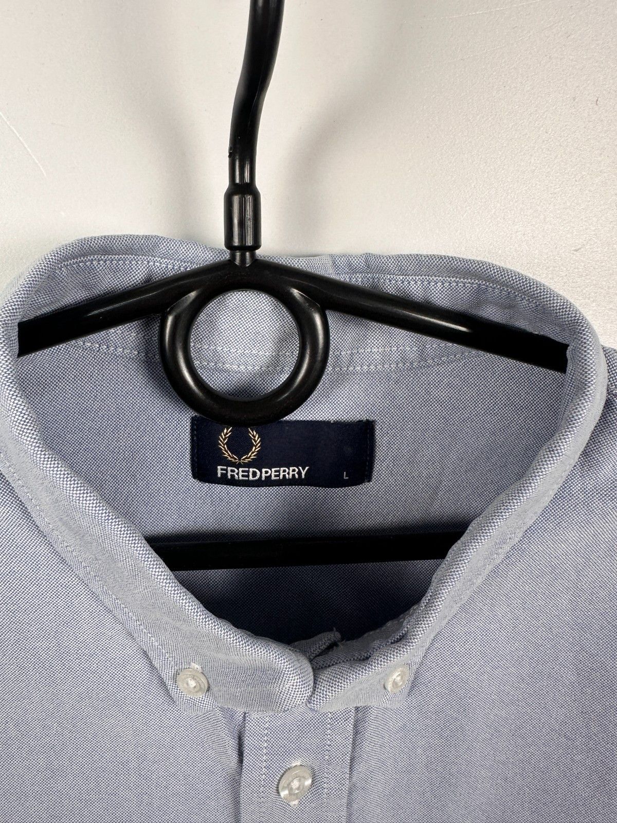 Fred Perry Fred Perry Long Sleeve Oxford Shirt Light Smoke Blue Size L Size US L / EU 52-54 / 3 - 6 Thumbnail