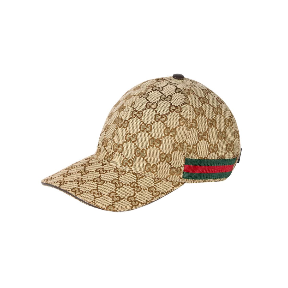GUCCI Beige/Ebony GG Canvas Baseball Hat New And Authentic (