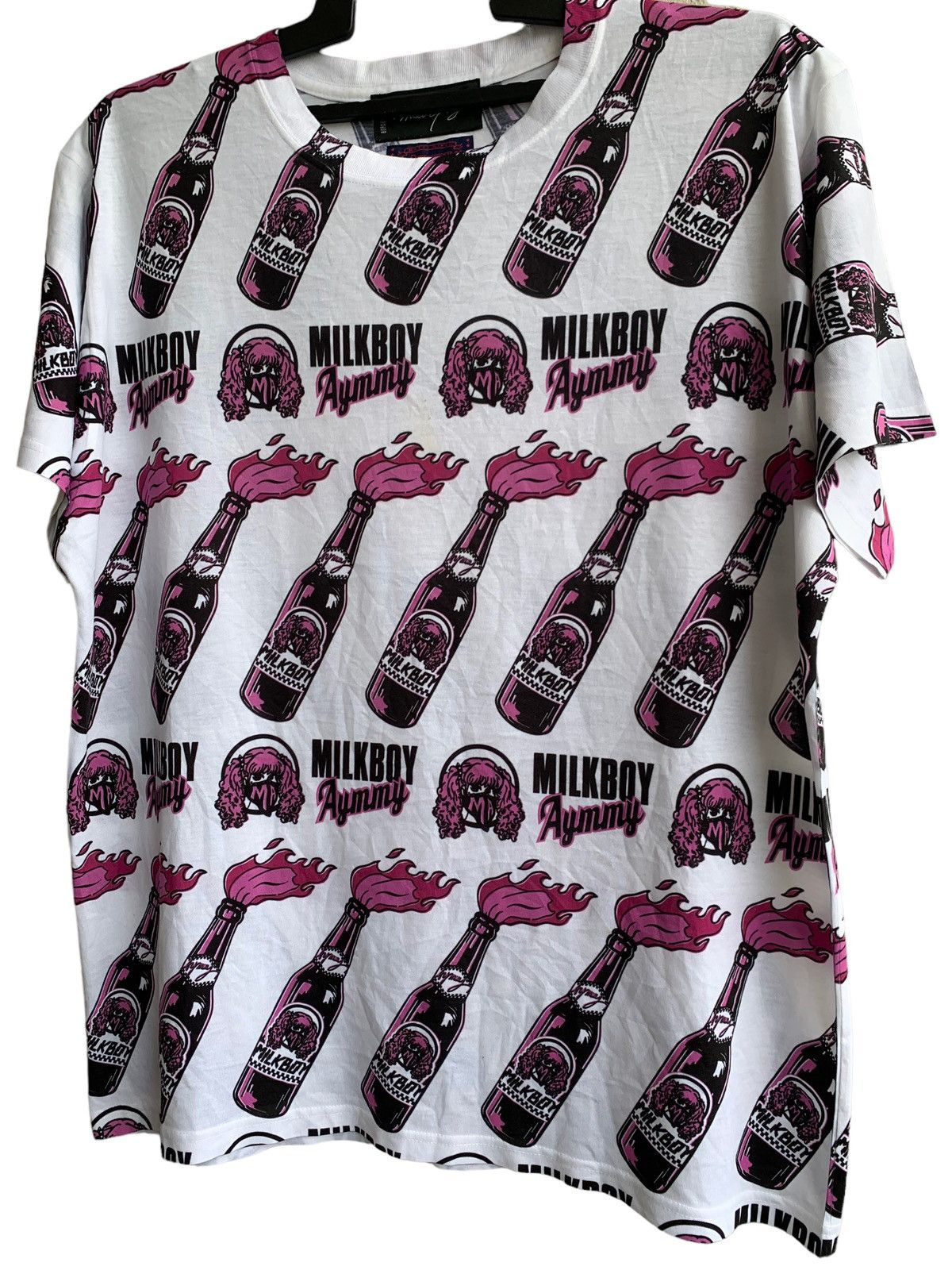 Beauty Beast × Japanese Brand Japanese Brand Over Print Milk Boy X Aymmy Tshirts Size US L / EU 52-54 / 3 - 1 Thumbnail