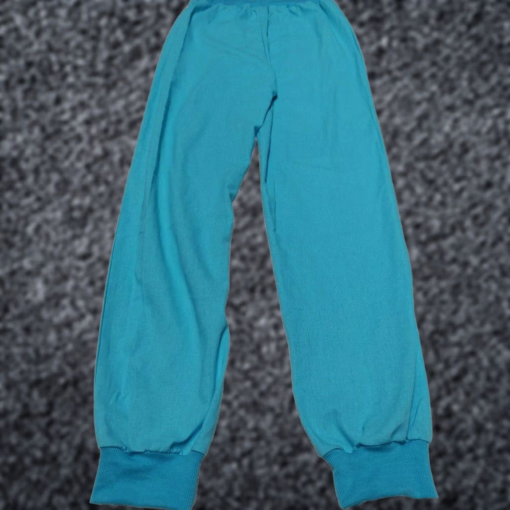 Vintage Misslook 365852 Women’s Elastic Waist Jogger Pants Small Blue Linen Blend Pockets Jogger Casual Size 28" / US 6 / IT 42 - 1 Thumbnail