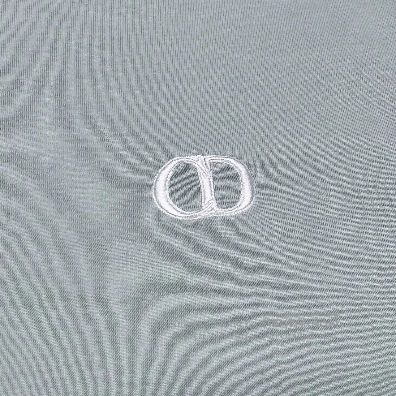 Dior dior embroidered logo mint green t-shirt. Size US M / EU 48-50 / 2 - 2 Thumbnail