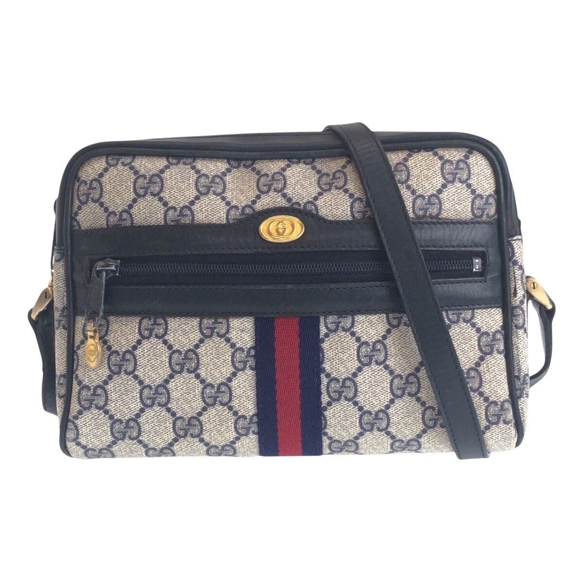Gucci Gucci GG Supreme Canvas/leather Sheline Line Shoulder Bag 010 378 Canvas Shoulder Bag 010 378 in Grey, Women's