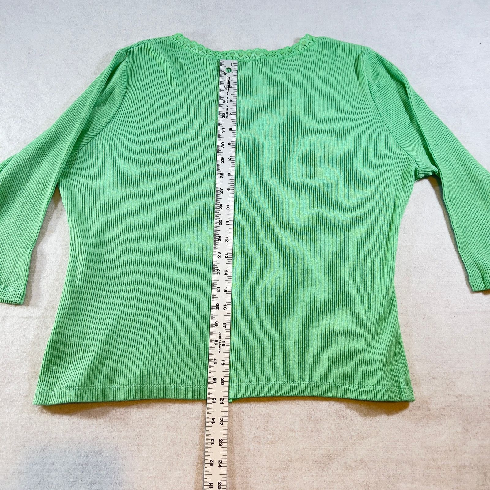 Other Button Up Top Carolyn Taylor Woman's XL Green Lace Trim Size XL / US 12-14 / IT 48-50 - 9 Thumbnail