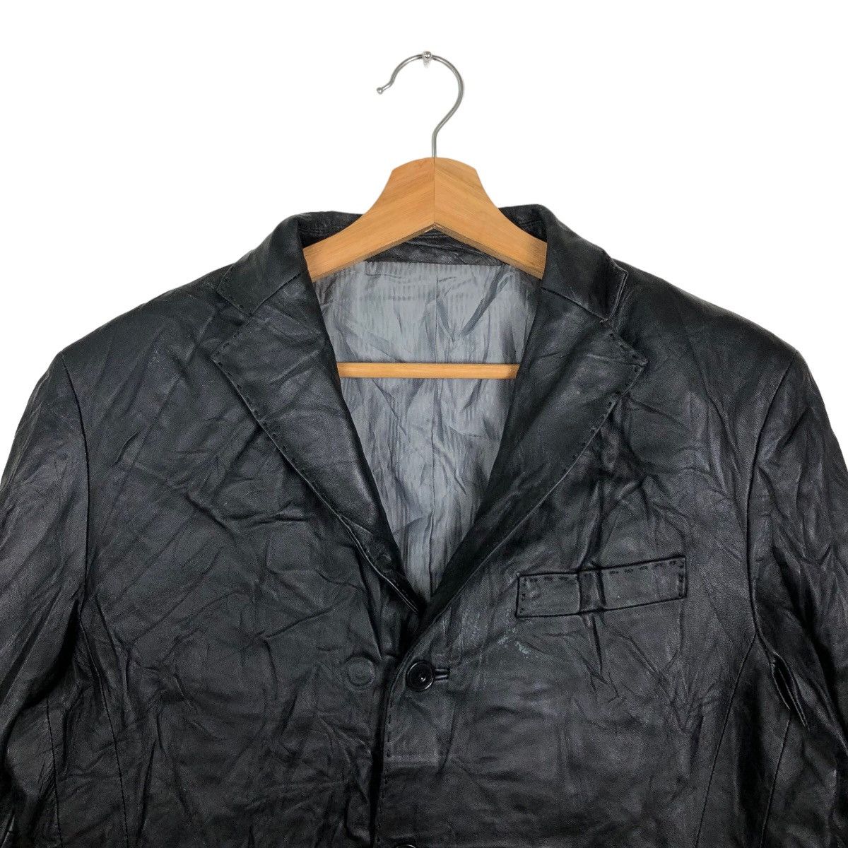 Genuine Leather 🔥90’s Vintage Lamb Leather Jacket Mitsumine Issey Miyake Size US M / EU 48-50 / 2 - 3 Thumbnail