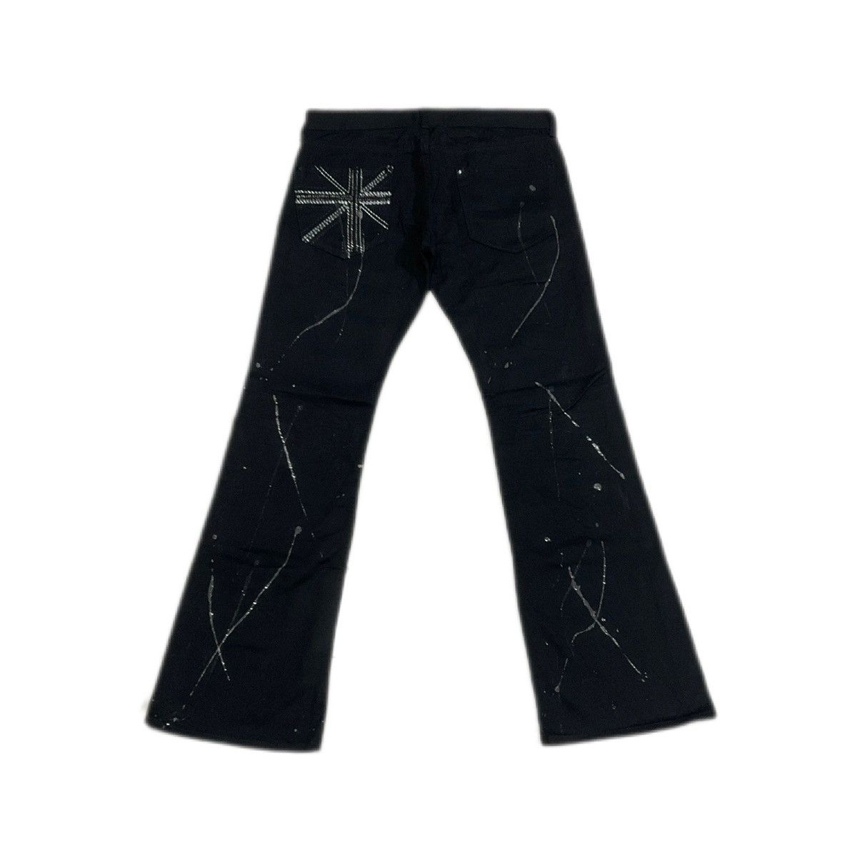 Hysteric Glamour × If Six Was Nine × Japanese Brand 🔥Sick Y2K Sorridere Glitter Splash Flared Black Denim Size US 34 / EU 50 - 1 Thumbnail