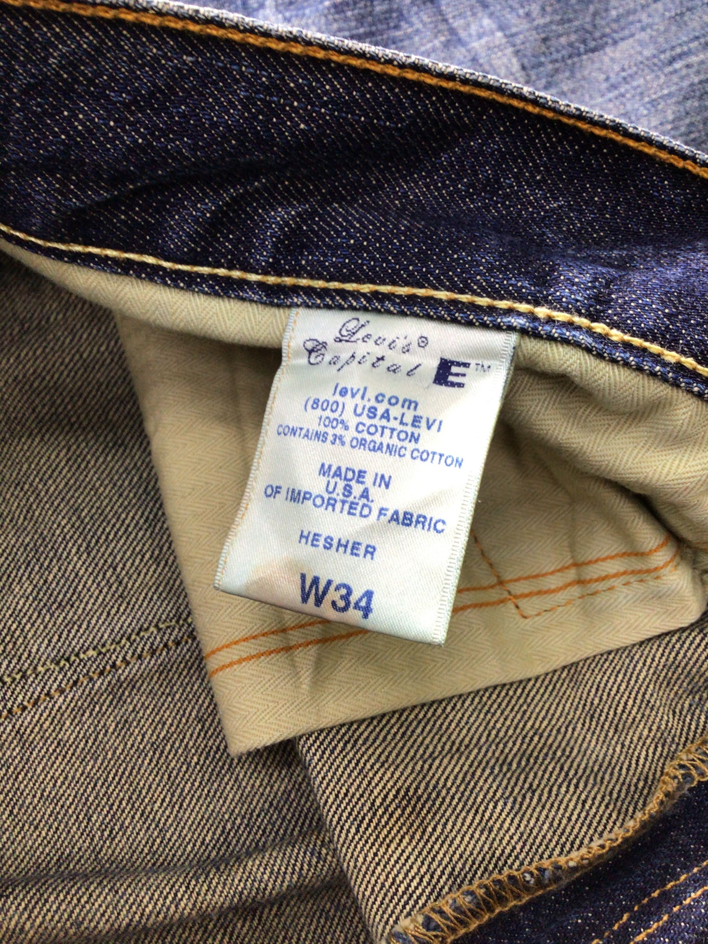 Levi's Vintage Levis Capital E Jeans Faded Blue Denim -J522 Size US 35 - 11 Thumbnail
