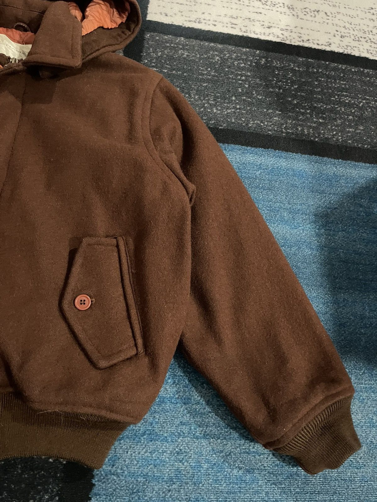 Japanese Brand × Vintage Vintage Flandre Club Hoodie Wool Jacket Size US L / EU 52-54 / 3 - 9 Thumbnail
