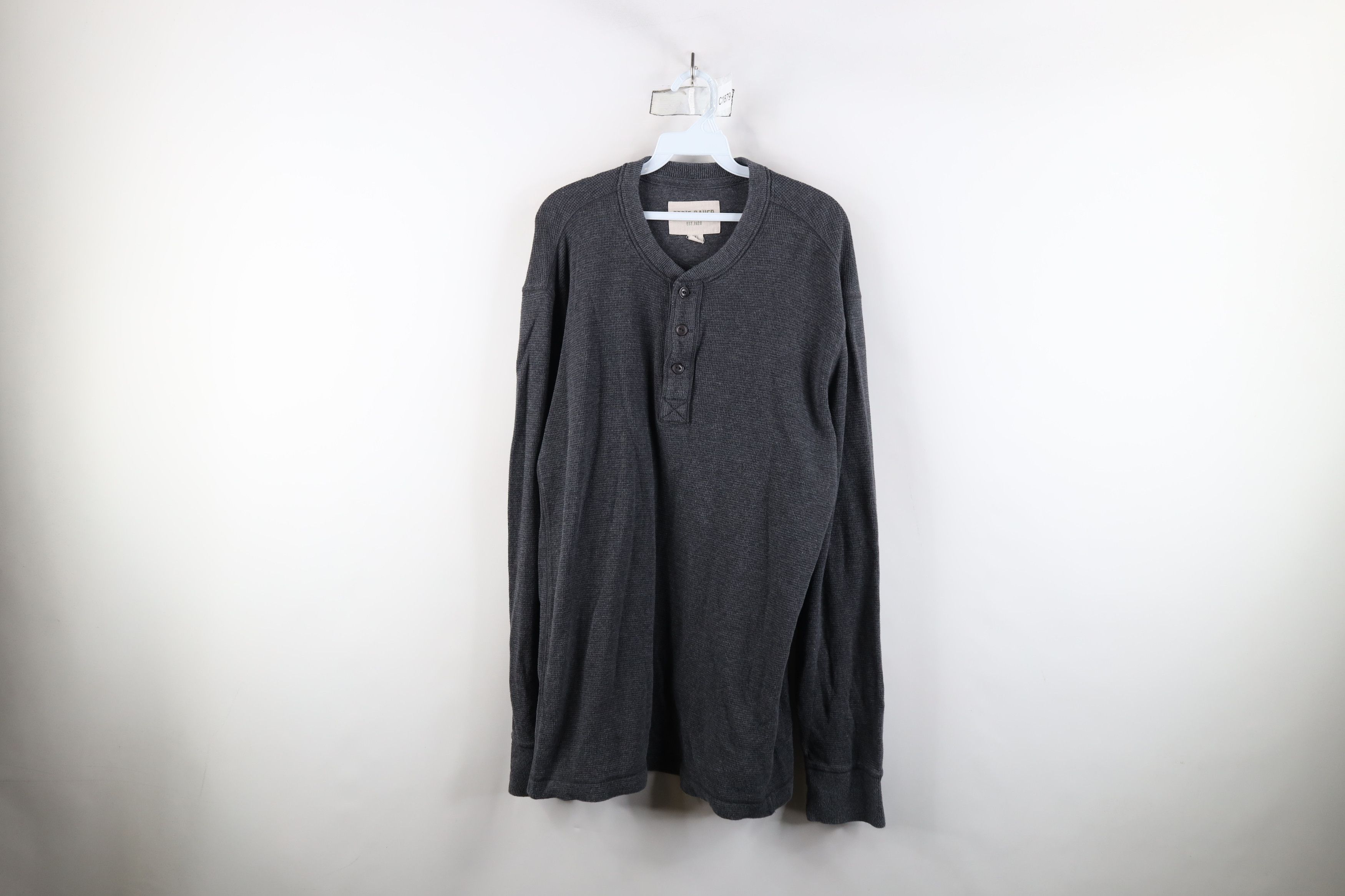Eddie Bauer × Vintage Vintage Eddie Bauer Thermal Knit Long Sleeve Henley T-Shirt Size US XL / EU 56 / 4 - 1 Thumbnail