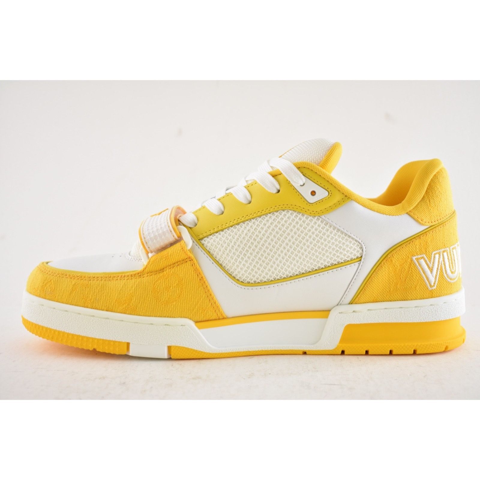 Louis Vuitton Louis Vuitton Denim Yellow Monogram White Low Top Size US 10 / EU 43 - 11 Thumbnail