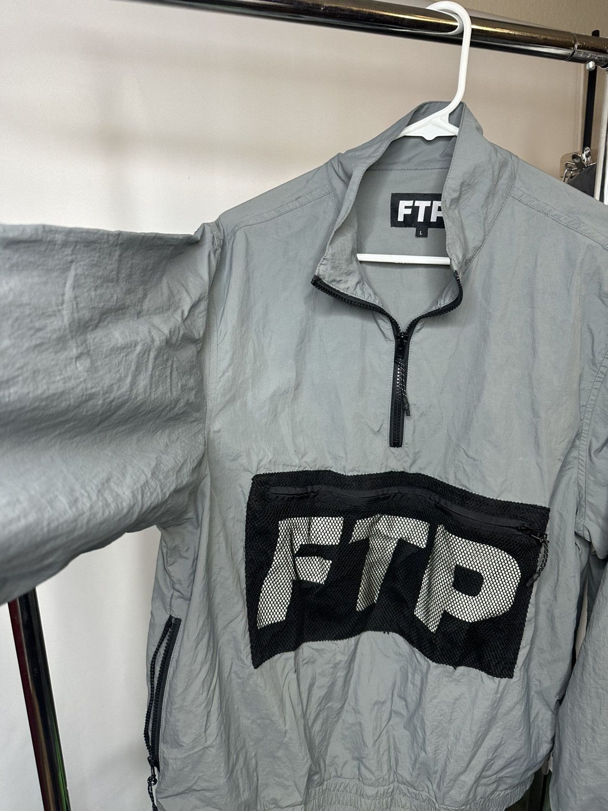 Fuck The Population FTP Mesh Pocket Half Zip Size Large - Grey Size US L / EU 52-54 / 3 - 5 Thumbnail