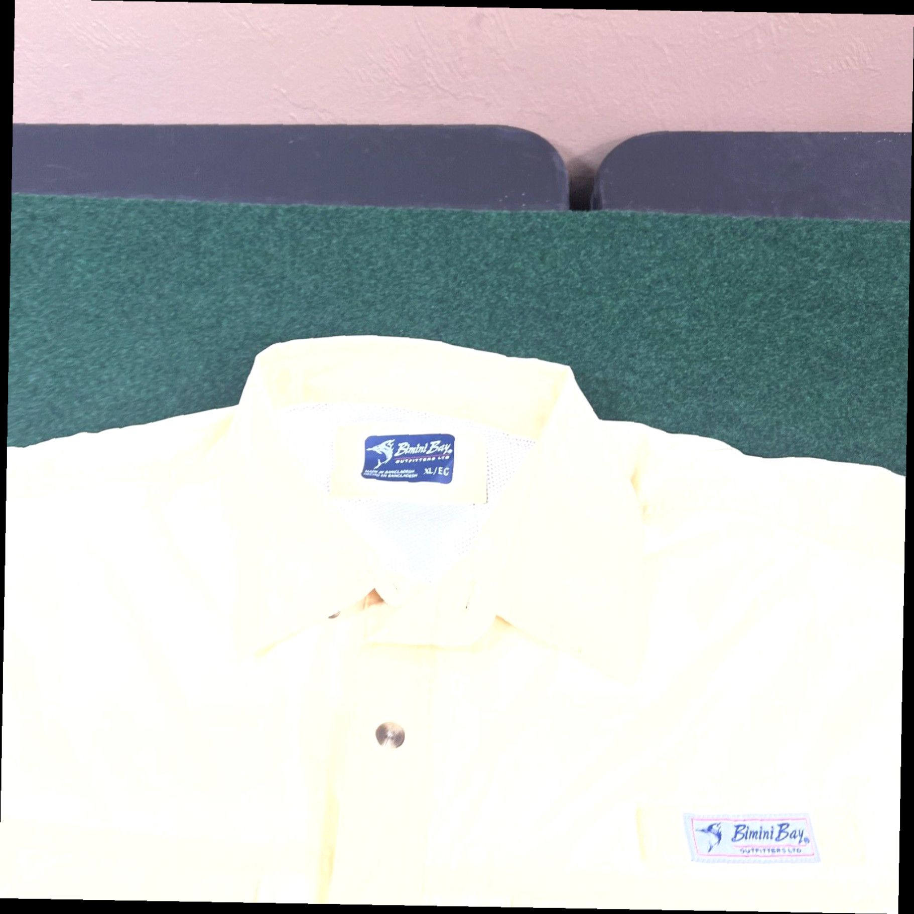 Vintage Bimini Bay Shirt Men XL Short Sleeve Yellow Vented Fishing Outdoor Casual Size US XL / EU 56 / 4 - 4 Thumbnail