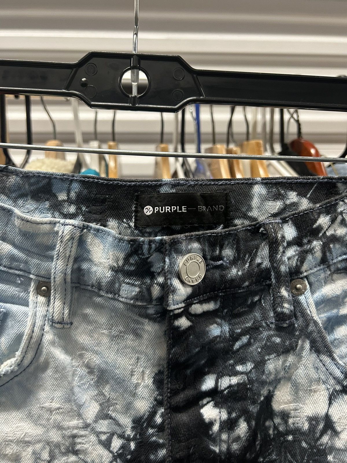 Purple × Purple Brand Purple monogram tie dye shorts 32 Size US 32 / EU 48 - 2 Thumbnail