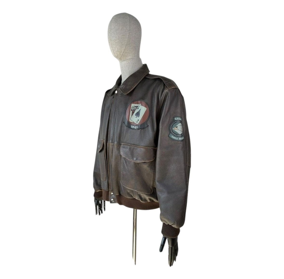 Vintage Vintage A-2 Flyers Leather Bomber Jacket Air Force Size US XL / EU 56 / 4 - 3 Thumbnail