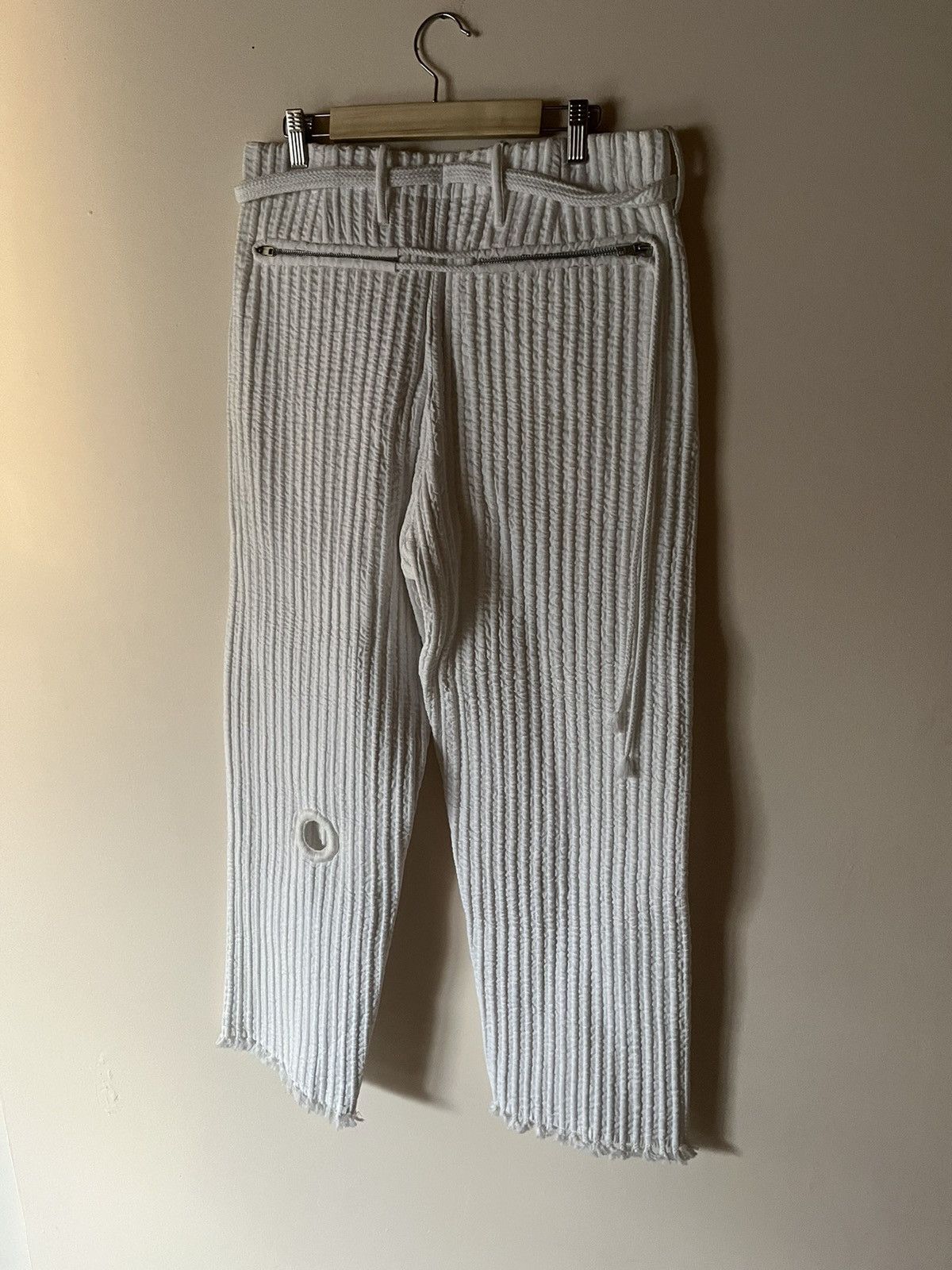 Craig Green SS18 tunnel cord trousers in white Size US 32 / EU 48 - 2 Thumbnail