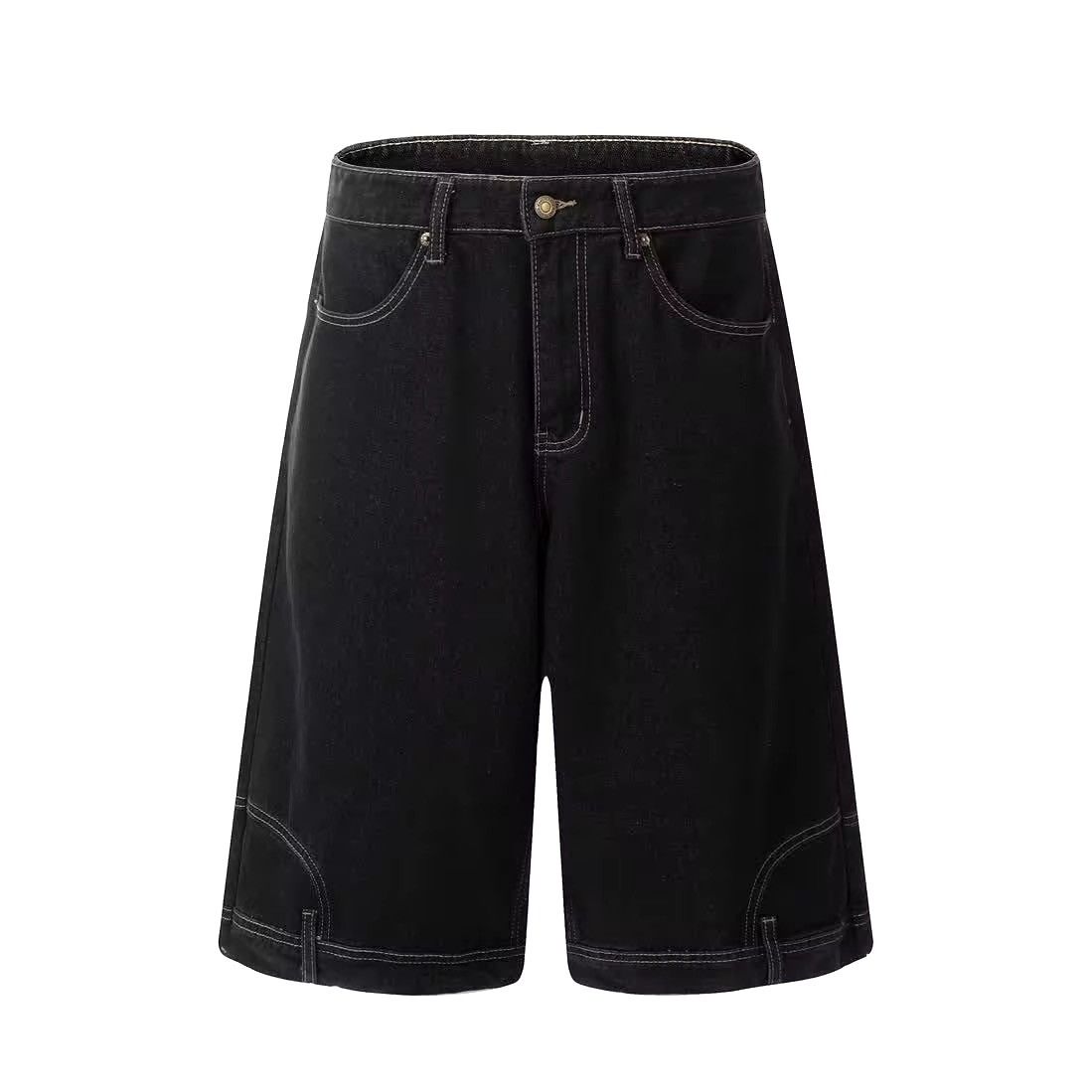 Jean Retro Waist Reversed Washed Shorts Jean Size US 34 / EU 50 - 4 Thumbnail
