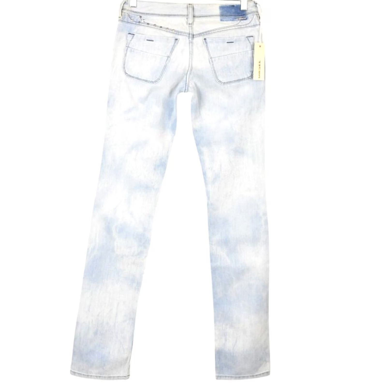 Diesel DIESEL Lowky 008M0 Jeans Women W25/L34 Low Waist Studs Denim Jeans Regular Zip Fly Blue 008M0 Womens Jeans Size 42" / US 20 - 2 Thumbnail