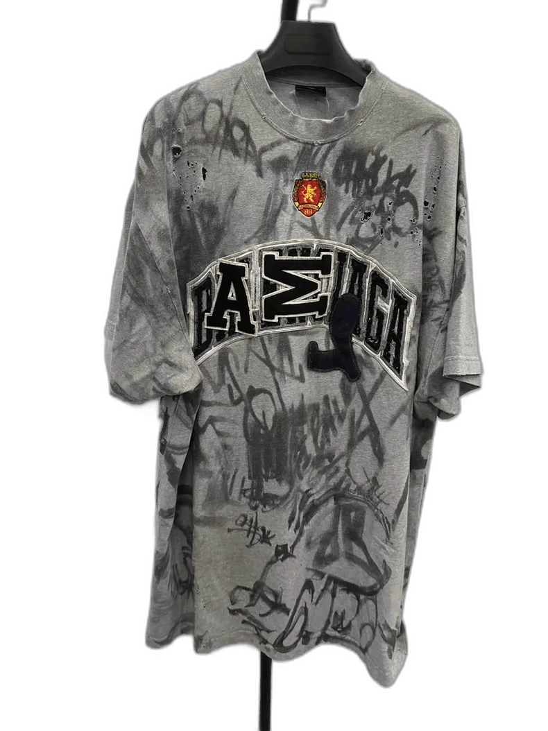 Balenciaga Balenciaga Graffiti Print Short Sleeve T-Shirt - dmc Size M / US 6-8 / IT 42-44 - 1 Thumbnail