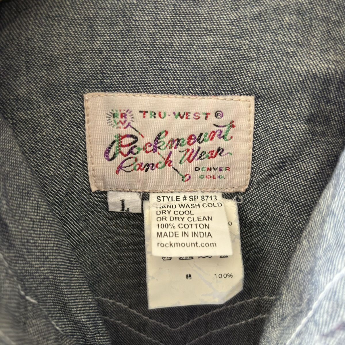 Rockmount Ranch Wear Vintage Rockmount Ranch Wear Western Style Denim Shirts Size US S / EU 44-46 / 1 - 6 Thumbnail