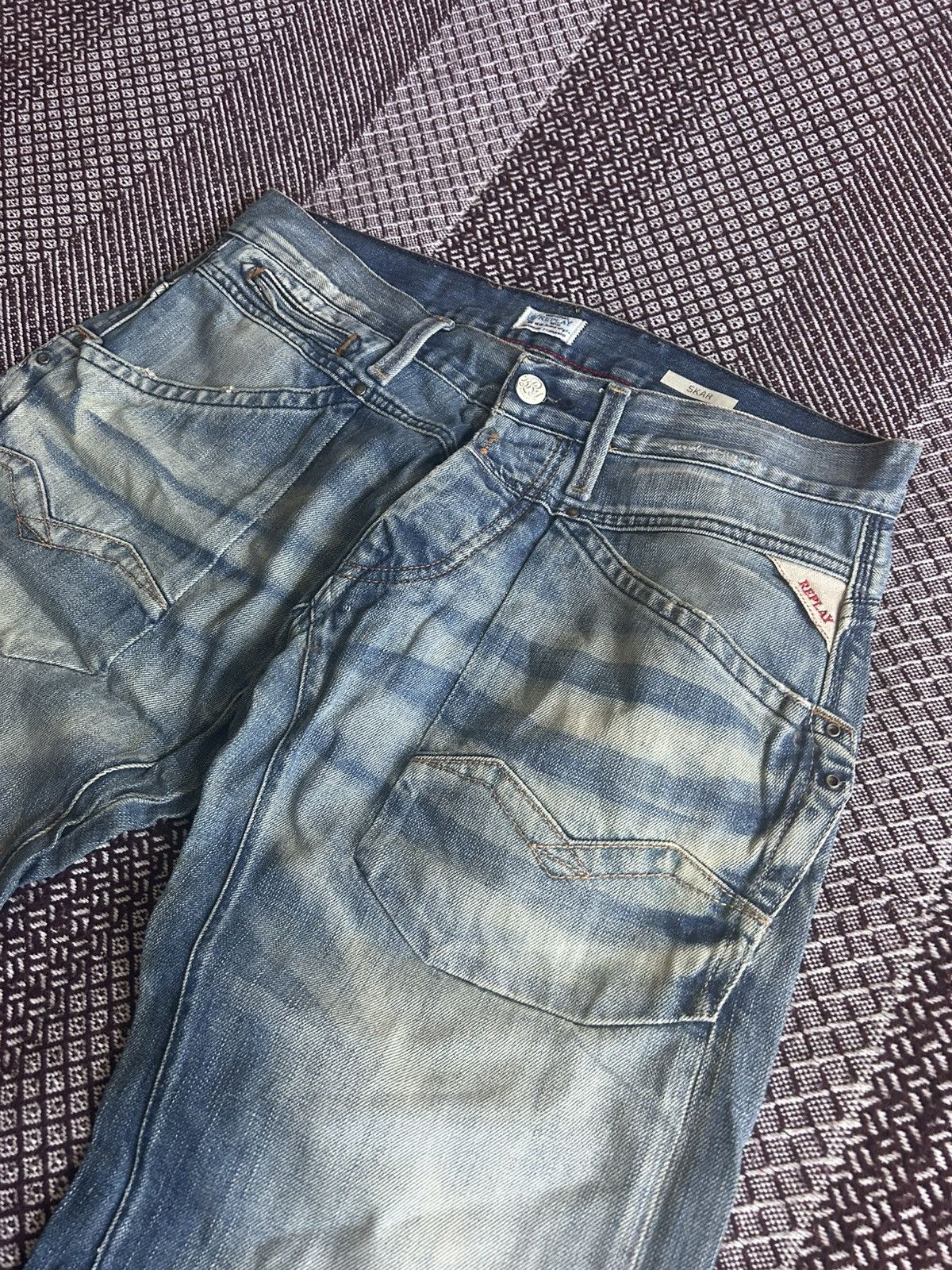 Replay Vintage Replay Denim Washed Distressed Jeans Japanese Vibe Size US 31 - 5 Thumbnail