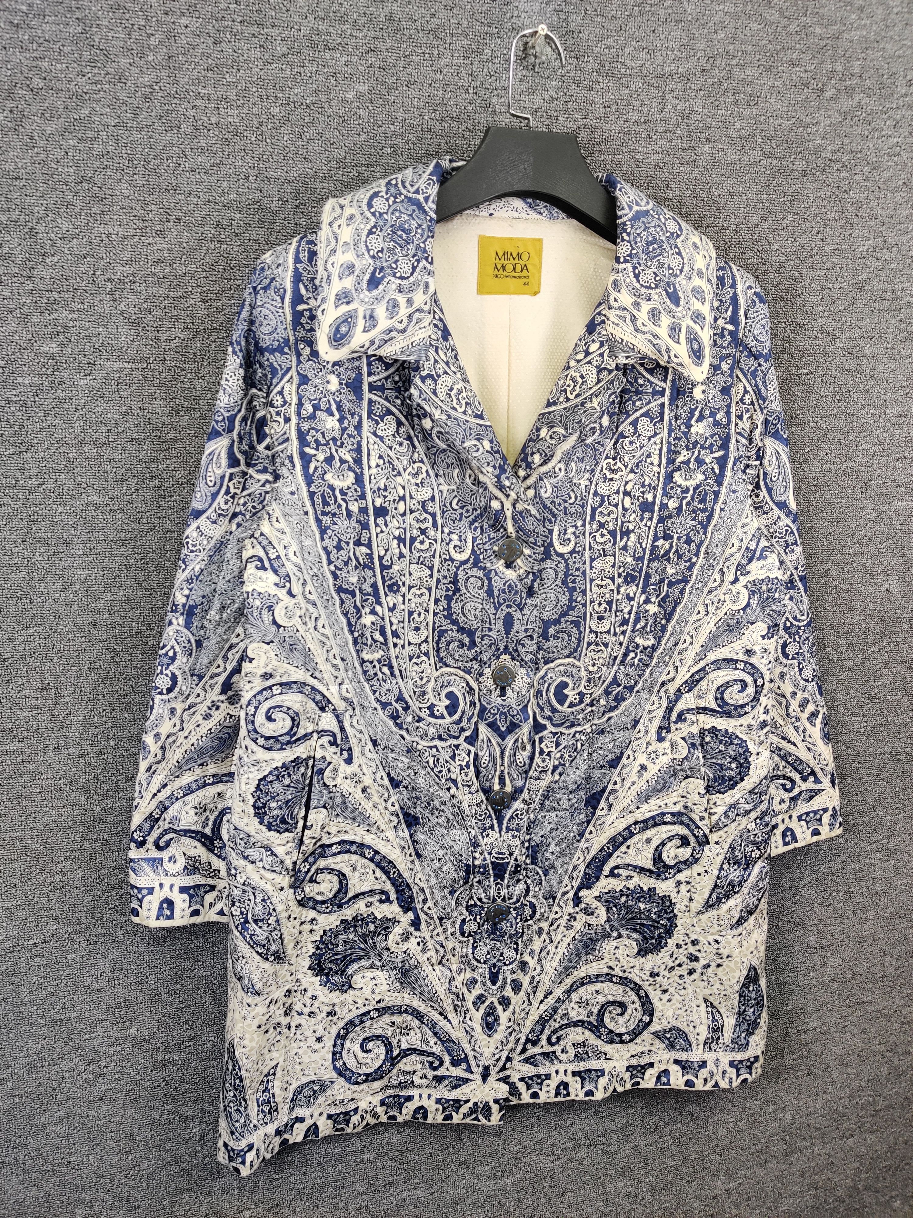 Japanese Brand Vintage Mimo Moda Paisley Long Jacket Nice Design Size US L / EU 52-54 / 3 - 4 Thumbnail