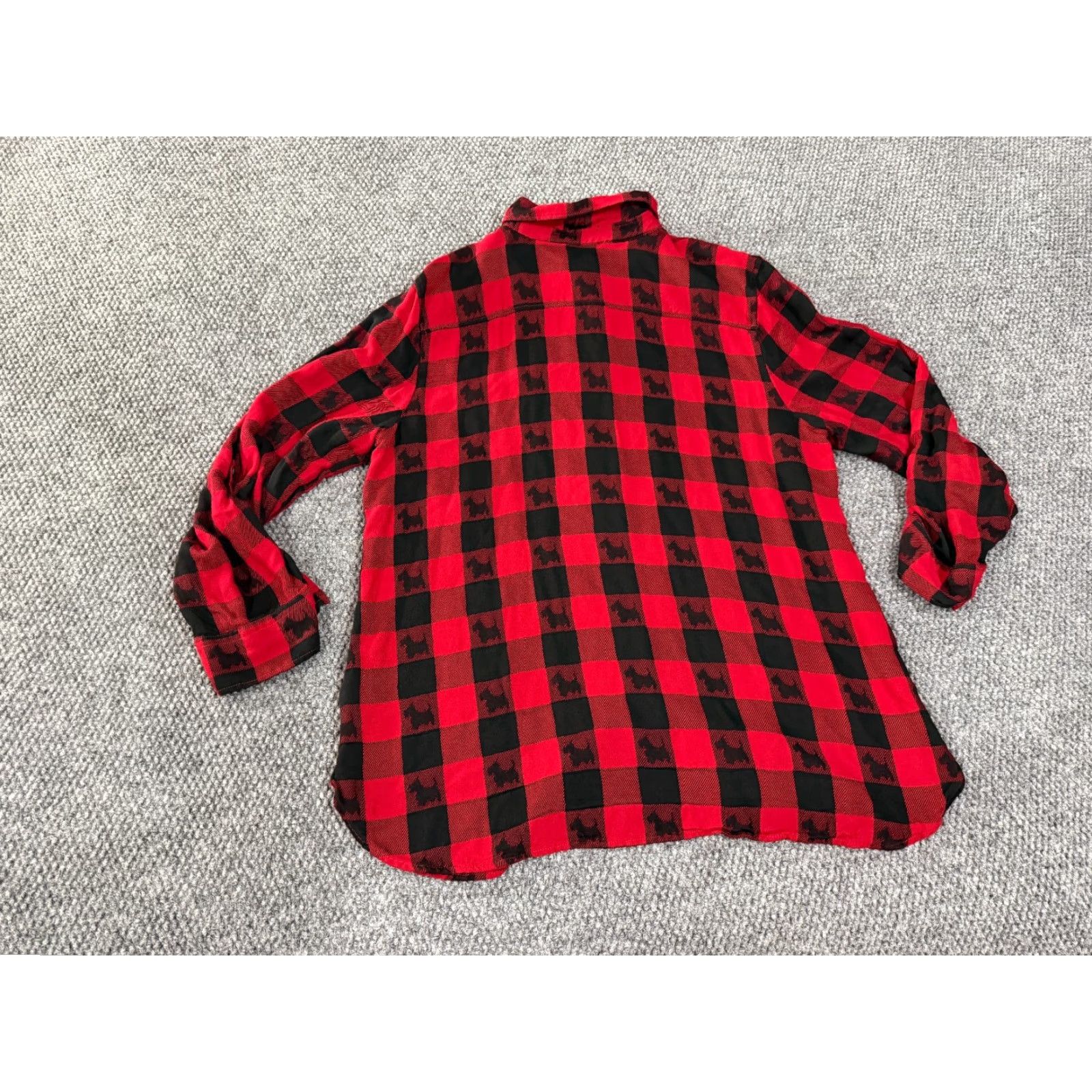 Talbots Talbots Shirt Womens XL red black plaid Scottie dog long sleeve Button-Up Casual Shirt Size XL / US 12-14 / IT 48-50 - 7 Thumbnail