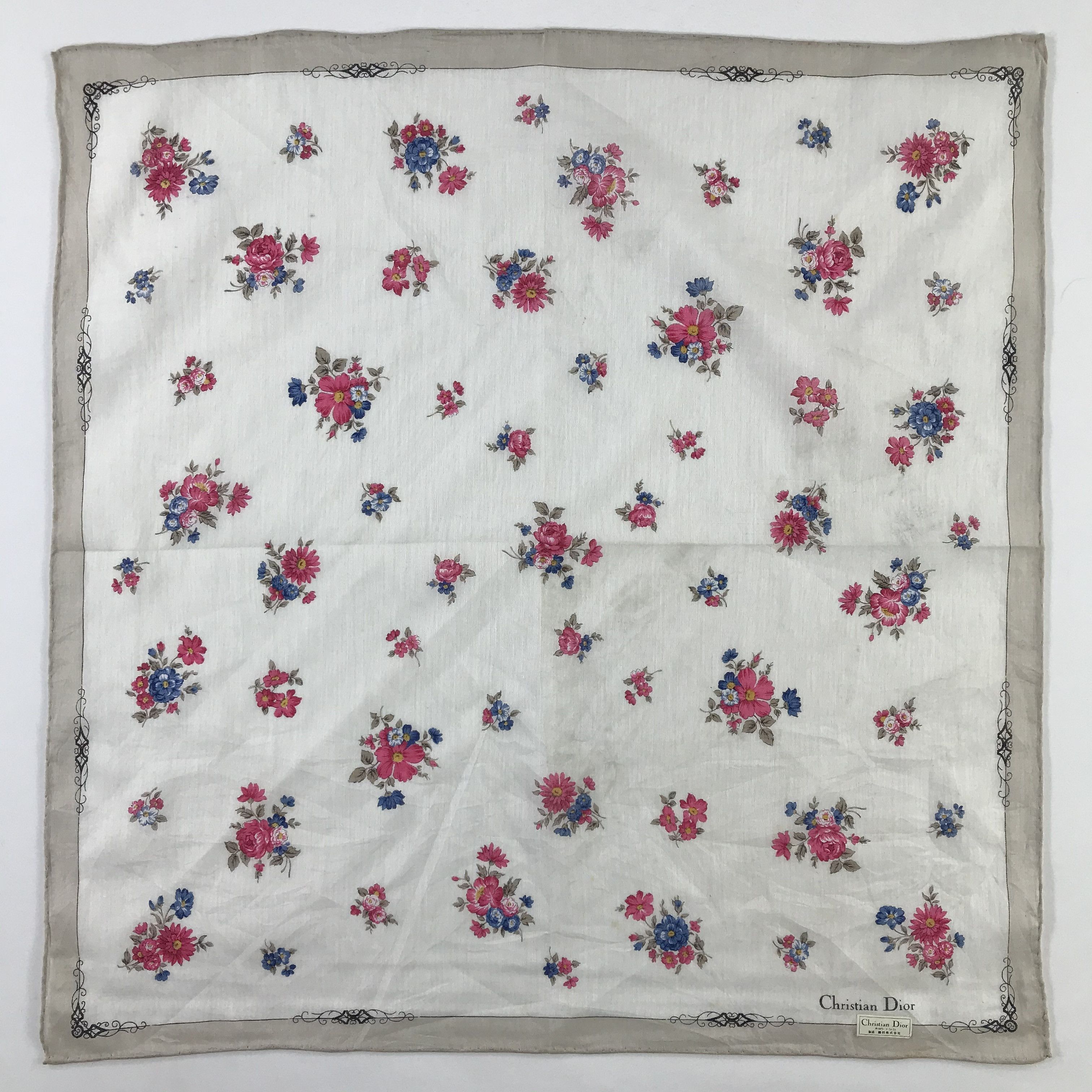 Christian Dior Monsieur × Vintage Christian Dior Bandana / Handkerchief / Neckerchief - S627 Size ONE SIZE - 1 Thumbnail