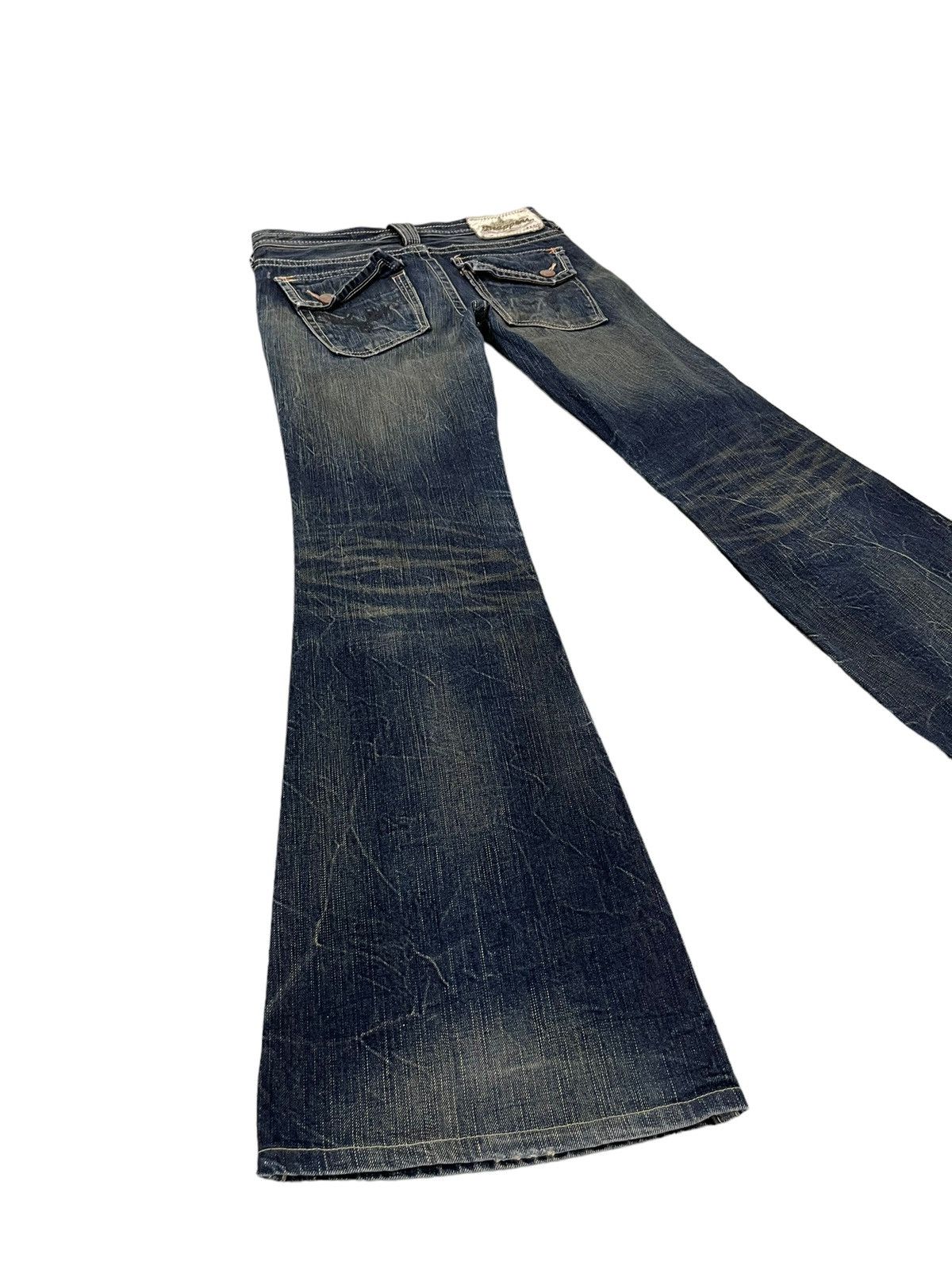 Japanese Brand Flare Jeans Brappers Japan Distres Low Rise Bell Bottom 7🟦1 Size US 28 / EU 44 - 12 Thumbnail