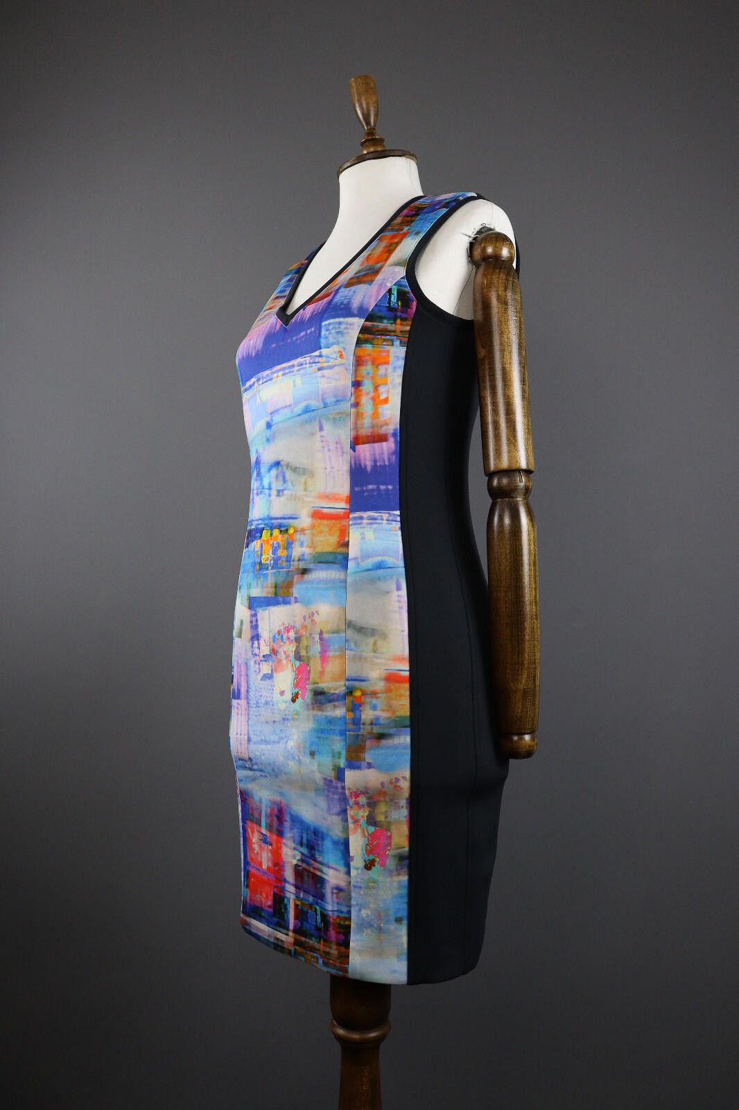 Designer Marc Cain Multicolour Geometric Cocktail Party Dress Size 3 Size M / US 6-8 / IT 42-44 - 5 Thumbnail