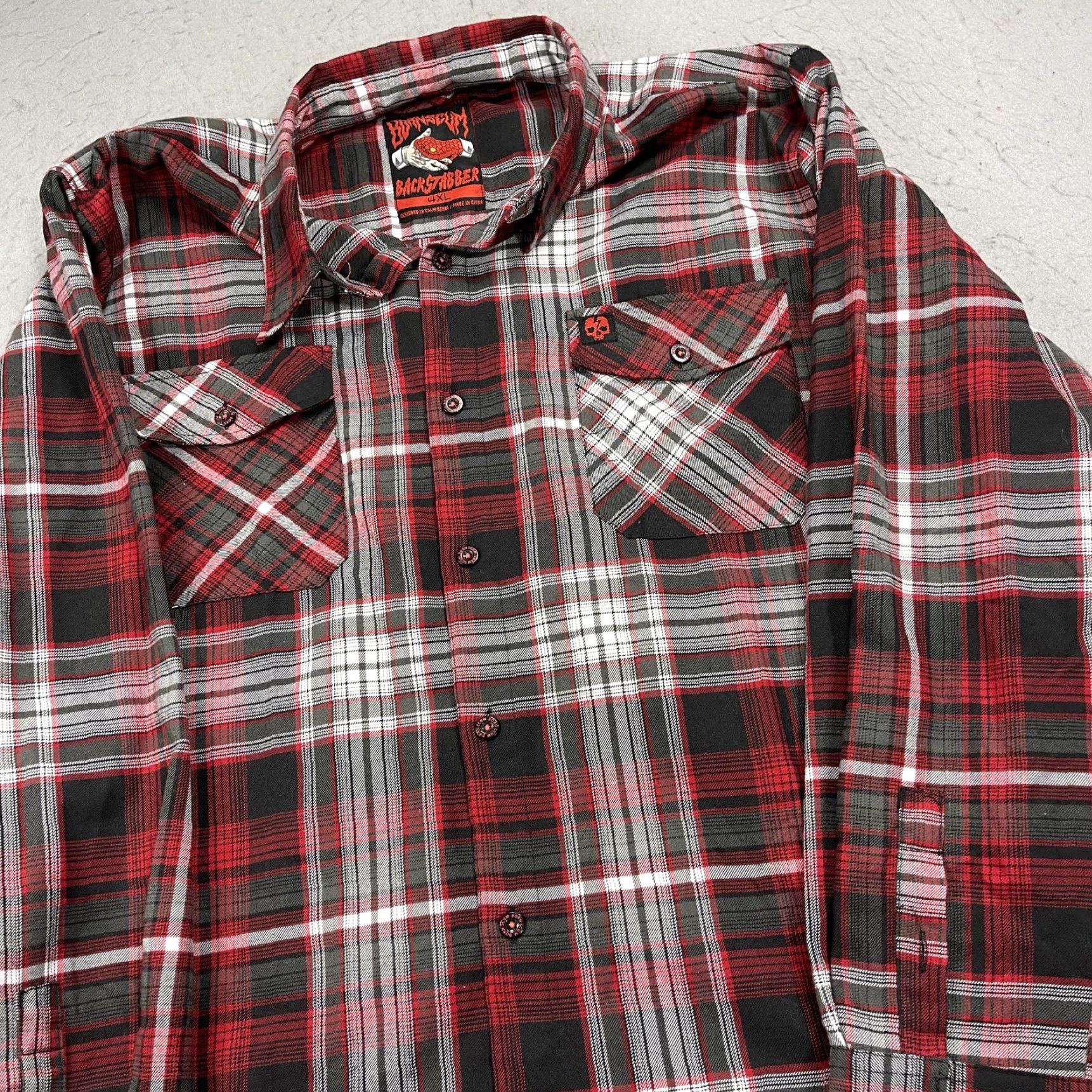Vintage Bornscum Backstabber Shirt Mens 4XL Red Dixxon Plaid Flannel Workwear Casual Size US M / EU 48-50 / 2 - 3 Thumbnail