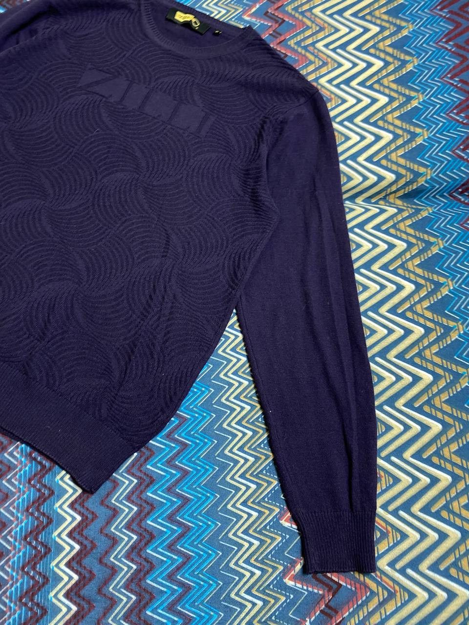 Zilli Blue Luxury Zilli Wool Cardigan Made In Italy Size US XL / EU 56 / 4 - 9 Thumbnail