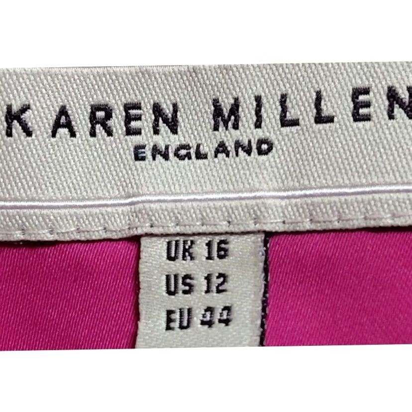 Karen Millen KAREN MILLEN ENGLAND Skirt Womens 12 Pink Acetate Silk Blend Pencil Size Size 34" / US 12 / IT 48 - 5 Thumbnail