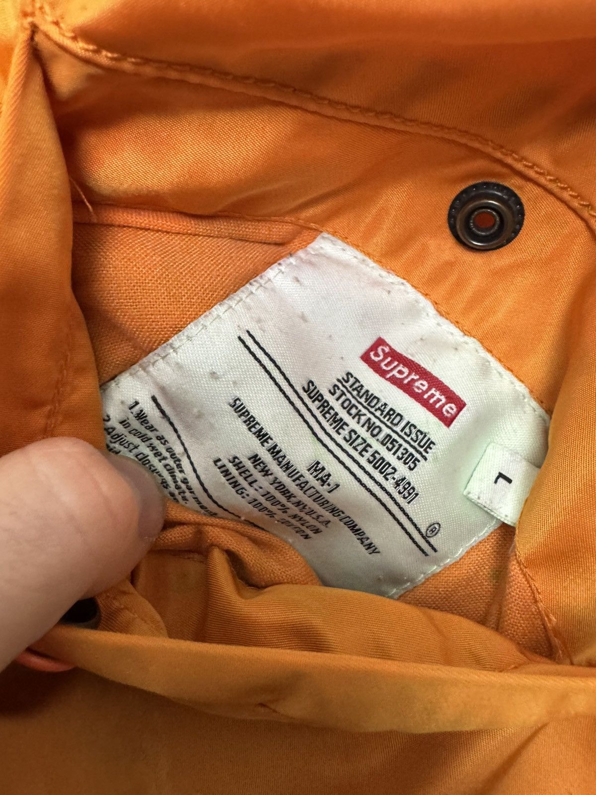Supreme SS16 Supreme Reversible Checkered MA-1 Bomber Jacket Orange Size US L / EU 52-54 / 3 - 11 Thumbnail