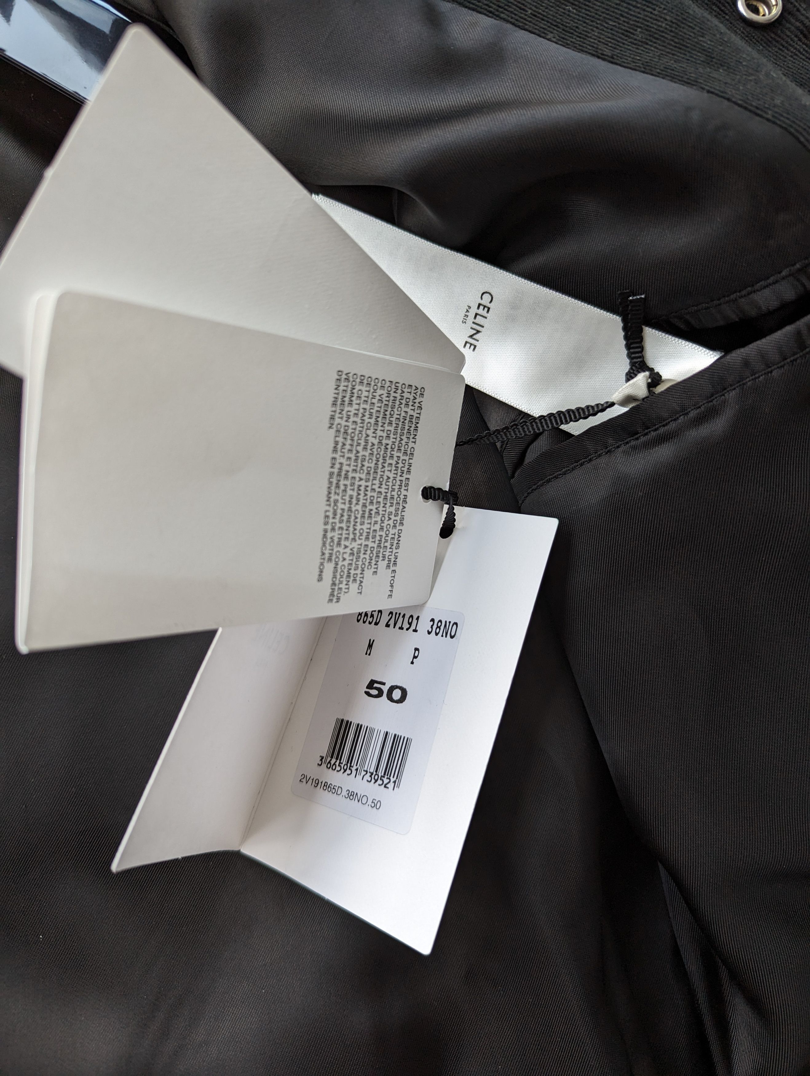 Celine BNWT CELINE BLACK CORDUROY TEDDY JACKET BOMBER SIZE 50 Size US M / EU 48-50 / 2 - 7 Thumbnail