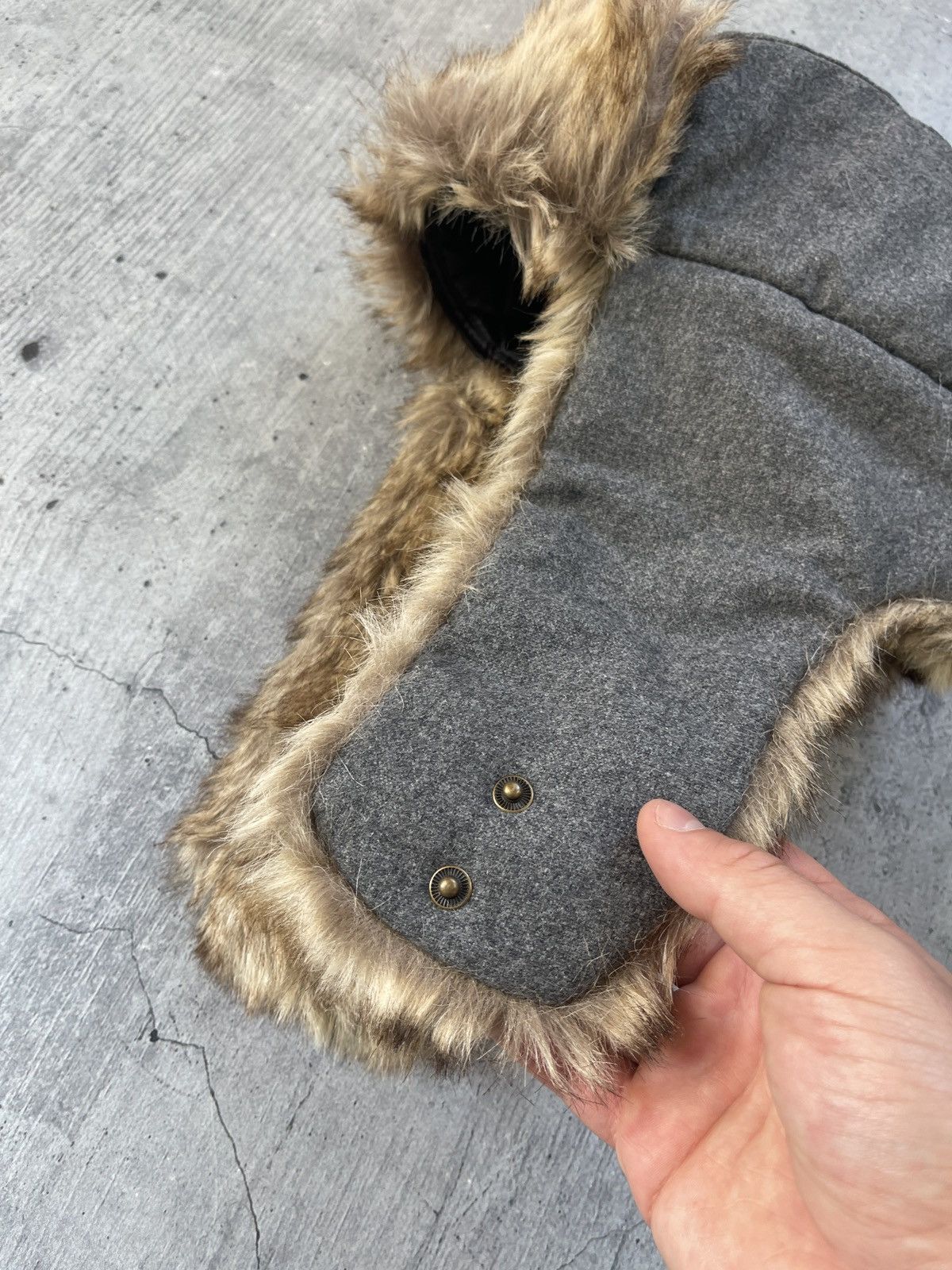 Vintage Ushanka Trapper Hat Furry Mohair Fuzzy Fur Hat Y2K Size ONE SIZE - 3 Thumbnail