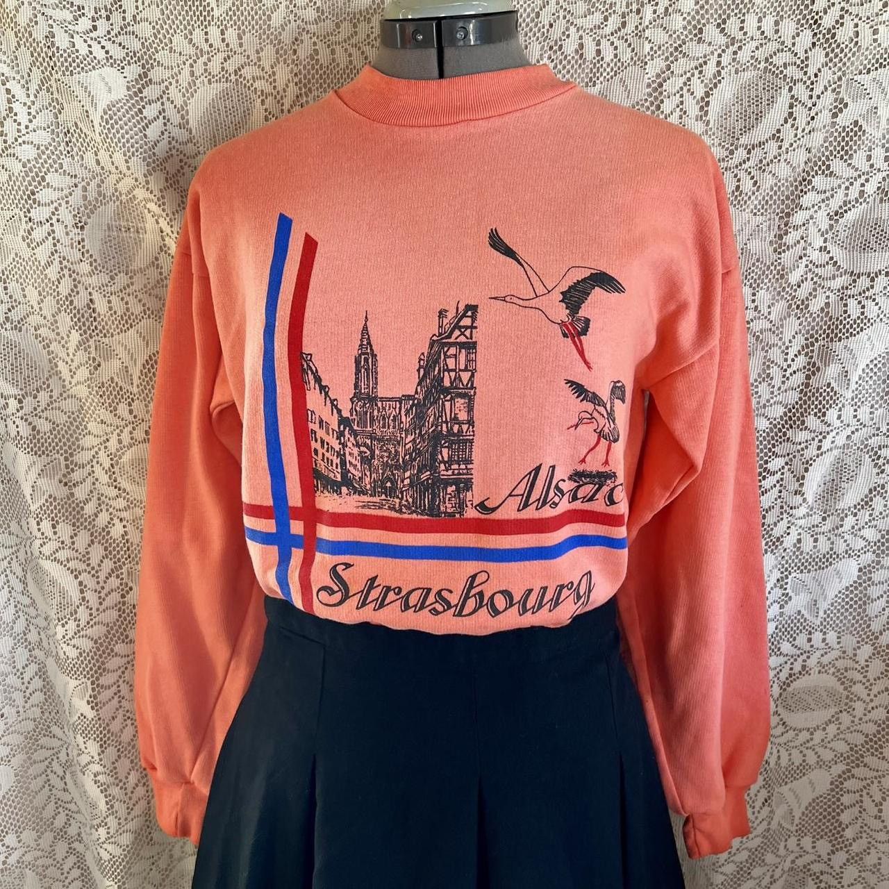 Other Vintage salmon pink vintage 80s Strasbourg sweatshirt Size S / US 4 / IT 40 - 2 Thumbnail