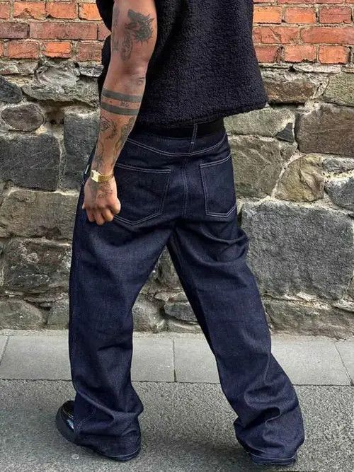 Japanese Brand × Vintage VIntage RETRO 90s loose denim jeans Size US 36 / EU 52 - 4 Thumbnail