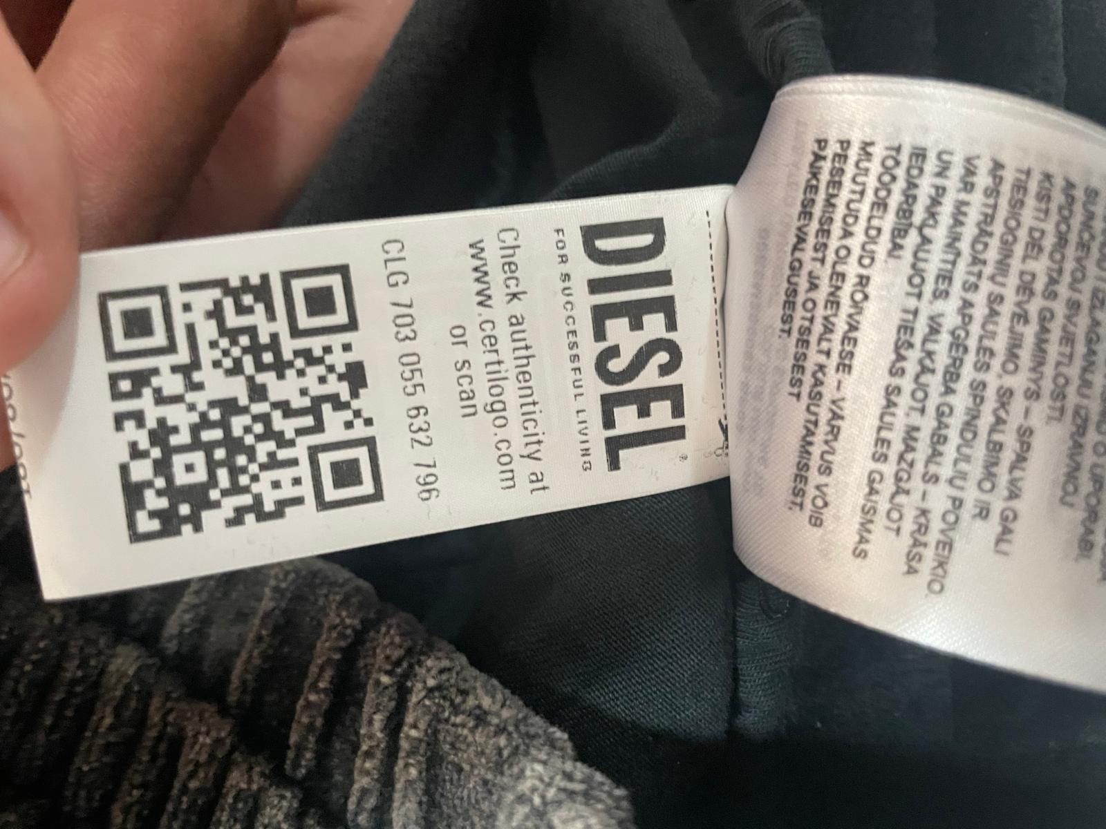 Diesel Diesel OZAMP Black Velour Track Pants – NWT (Size M) Size US 32 / EU 48 - 8 Thumbnail