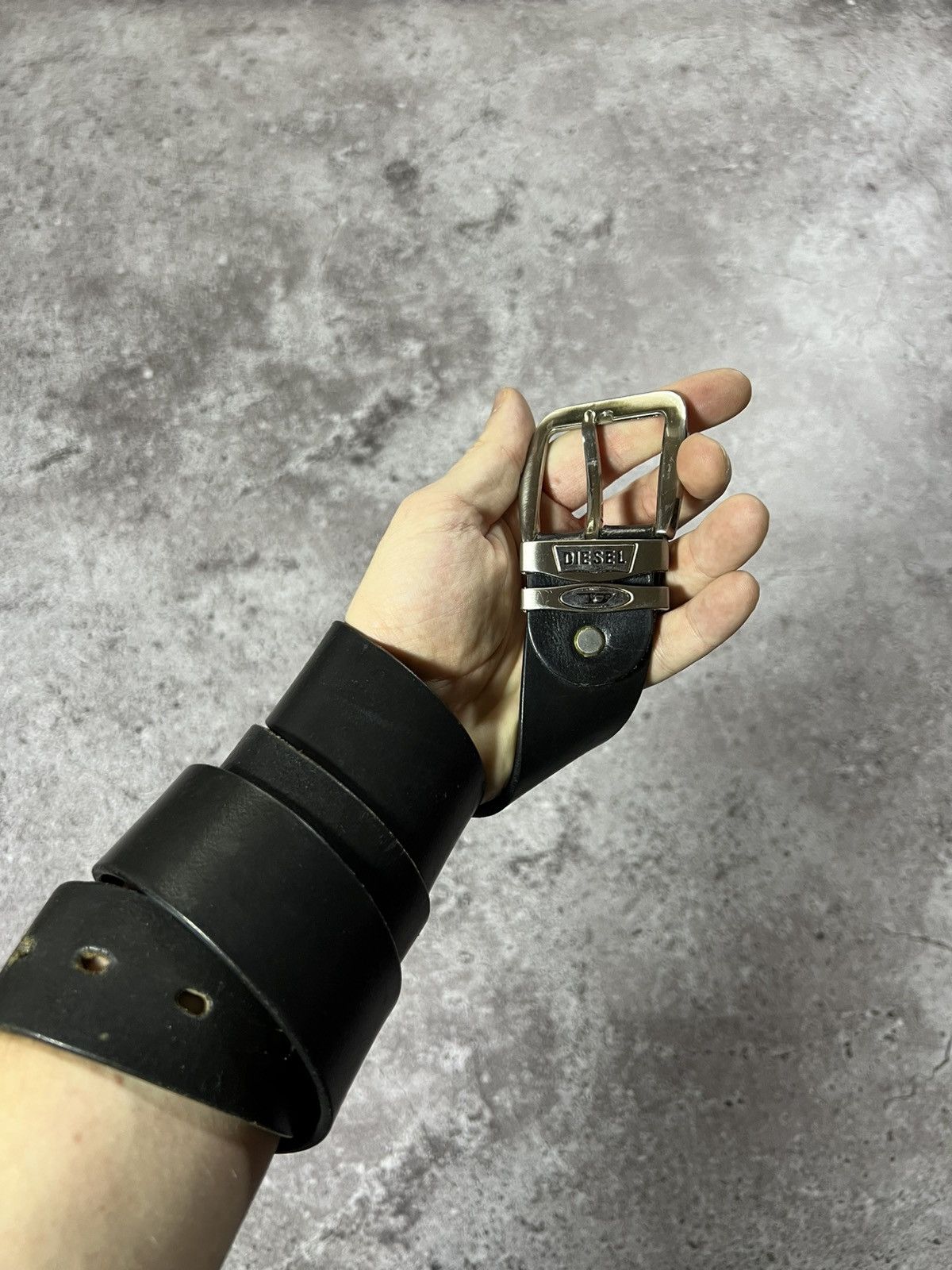 Diesel Vintage Diesel Leather Belt Monogram Big Logo Japanesse Y2K Size ONE SIZE - 1 Thumbnail