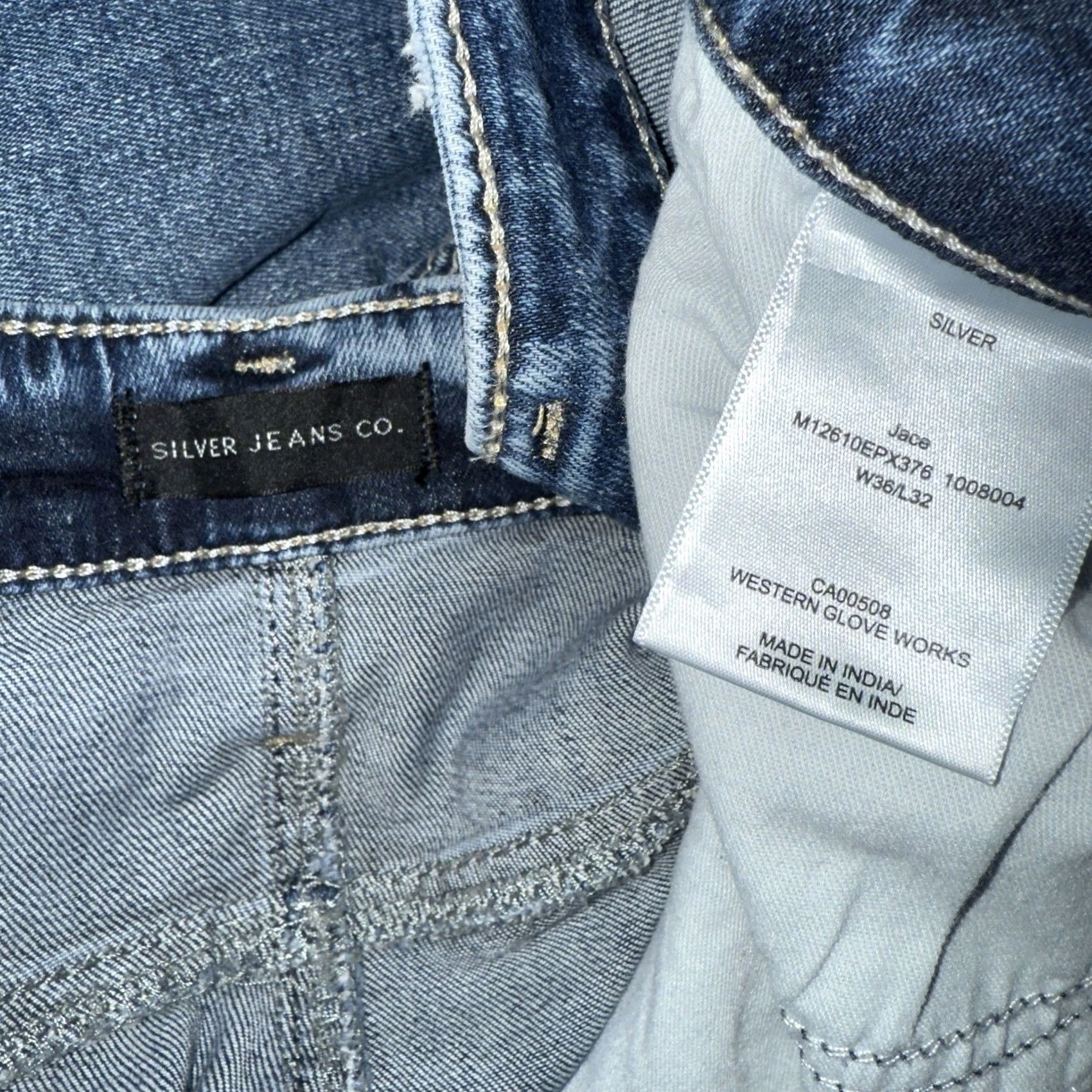 Silver Jeans Co. Silver Jeans Co Jeans Mens Distressed Blue Cotton Blend 34x30 Straight Size US 34 / EU 50 - 4 Thumbnail