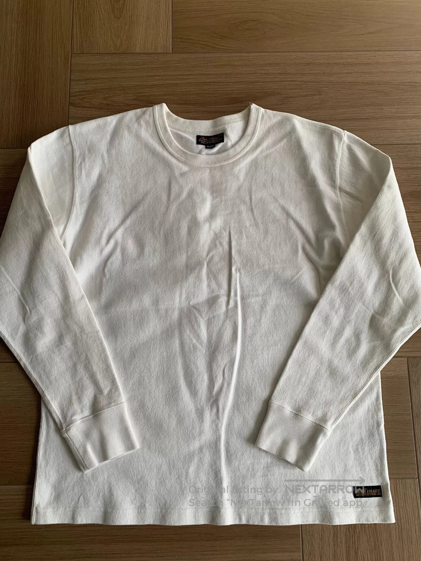 Iron Heart white long sleeve cotton crew neck t. Size US XXL / EU 58 / 5 - 1 Thumbnail