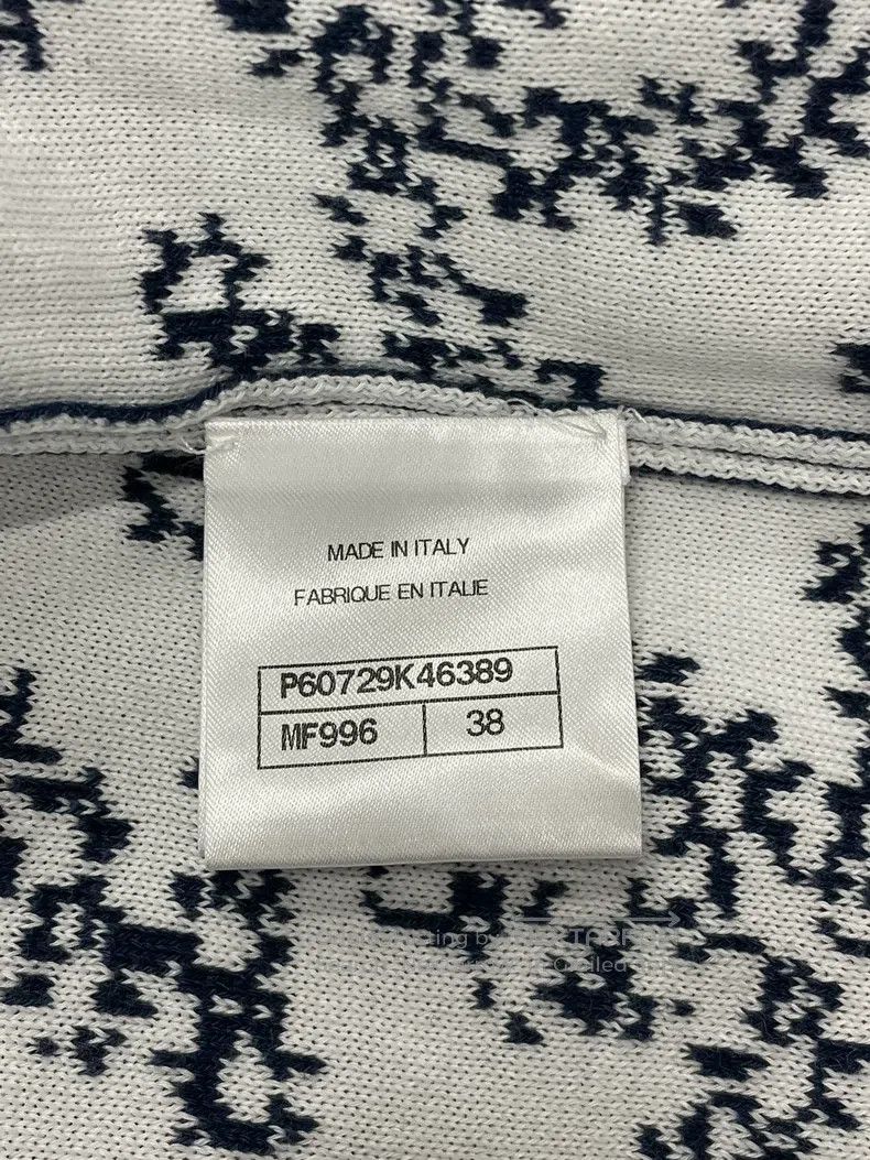 Other Chanel Blue and white colour block printed logo cardigan c Size XS / US 0-2 / IT 36-38 - 5 Thumbnail