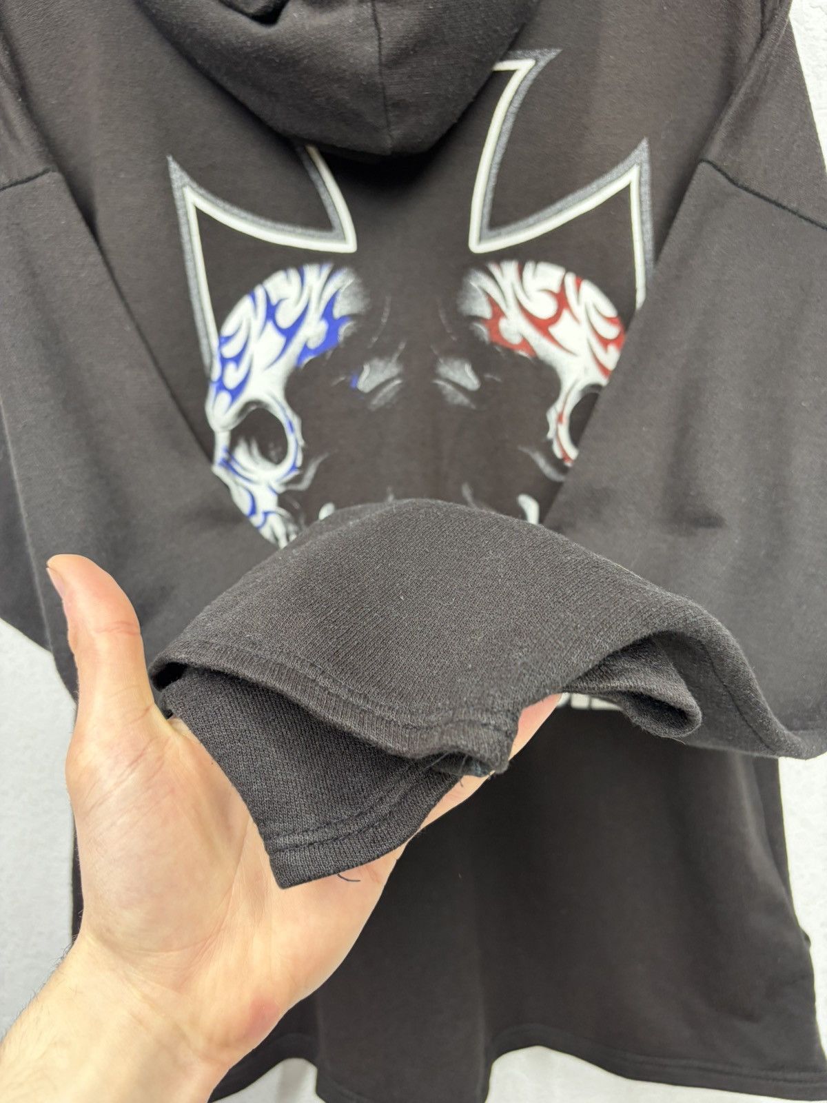 Band Tees Böhse Onkelz Skull Hoodie Y2K Punk Rock Gothic Zip Hoodie Size US XL / EU 56 / 4 - 14 Thumbnail