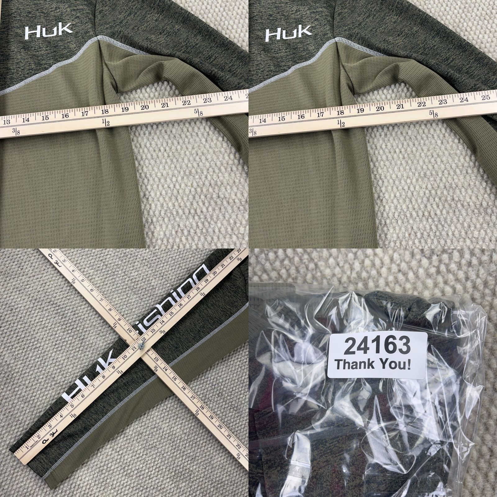 Vintage HUK Icon X Fishing Hoodie 1/4 Zip Pullover Men Lightweight Green Small Hooded Regular Size US S / EU 44-46 / 1 - 8 Thumbnail