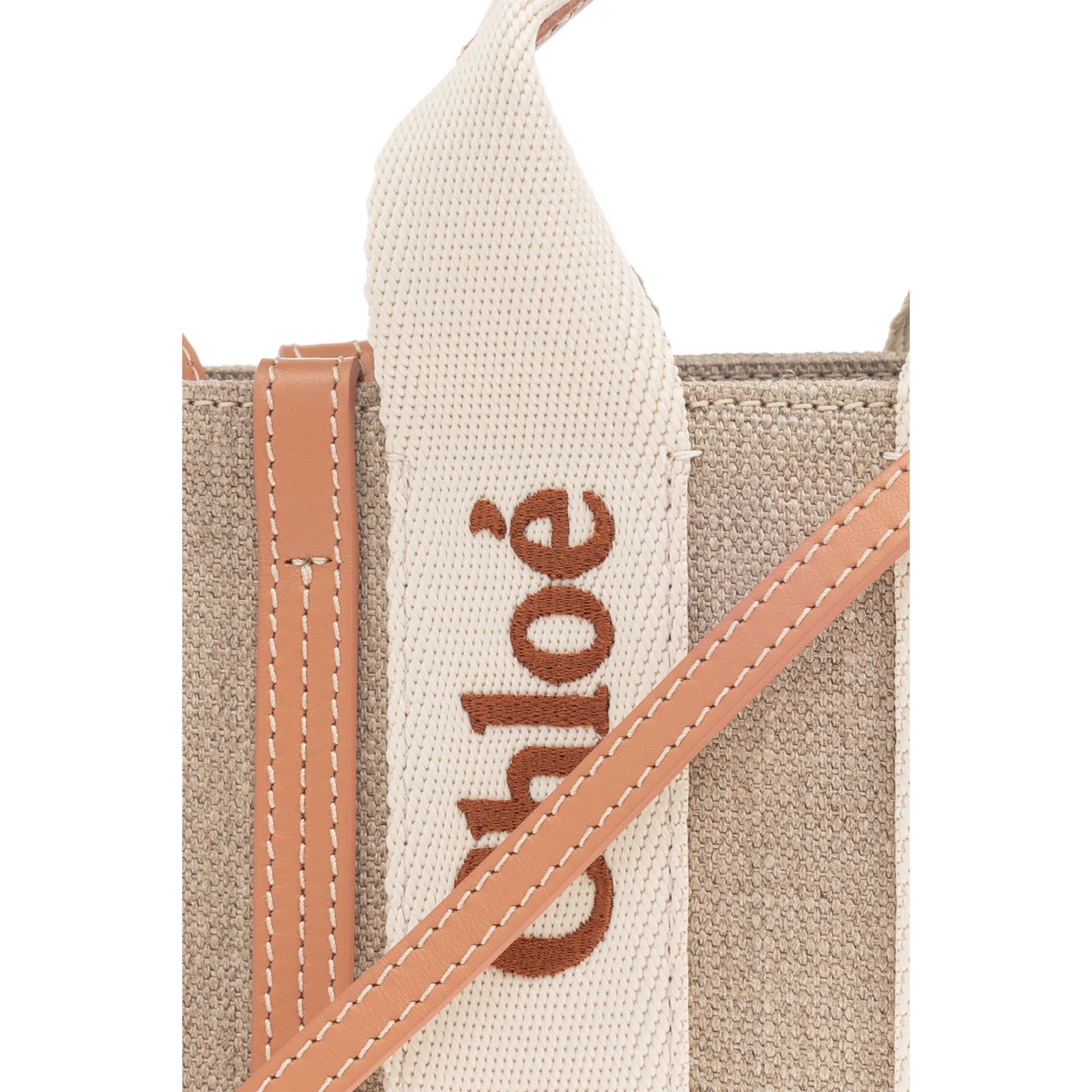 Chloe Chloe Mini Pink Linen Tote Handbag New & Authentic Size ONE SIZE - 4 Thumbnail