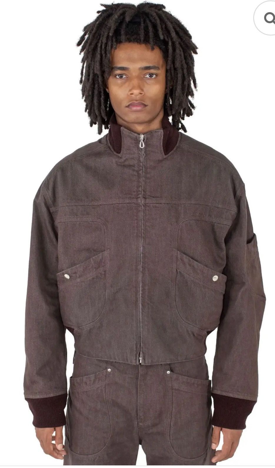 Kiko Kostadinov *LAST DROP* Kiko Kostadinov Konkord Denim Bomber Jacket Dune Size US M / EU 48-50 / 2 - 11 Thumbnail