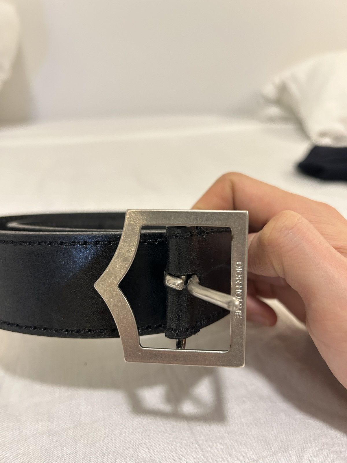 Leather belt Dior Homme Black size 90 cm in Leather - 46974525